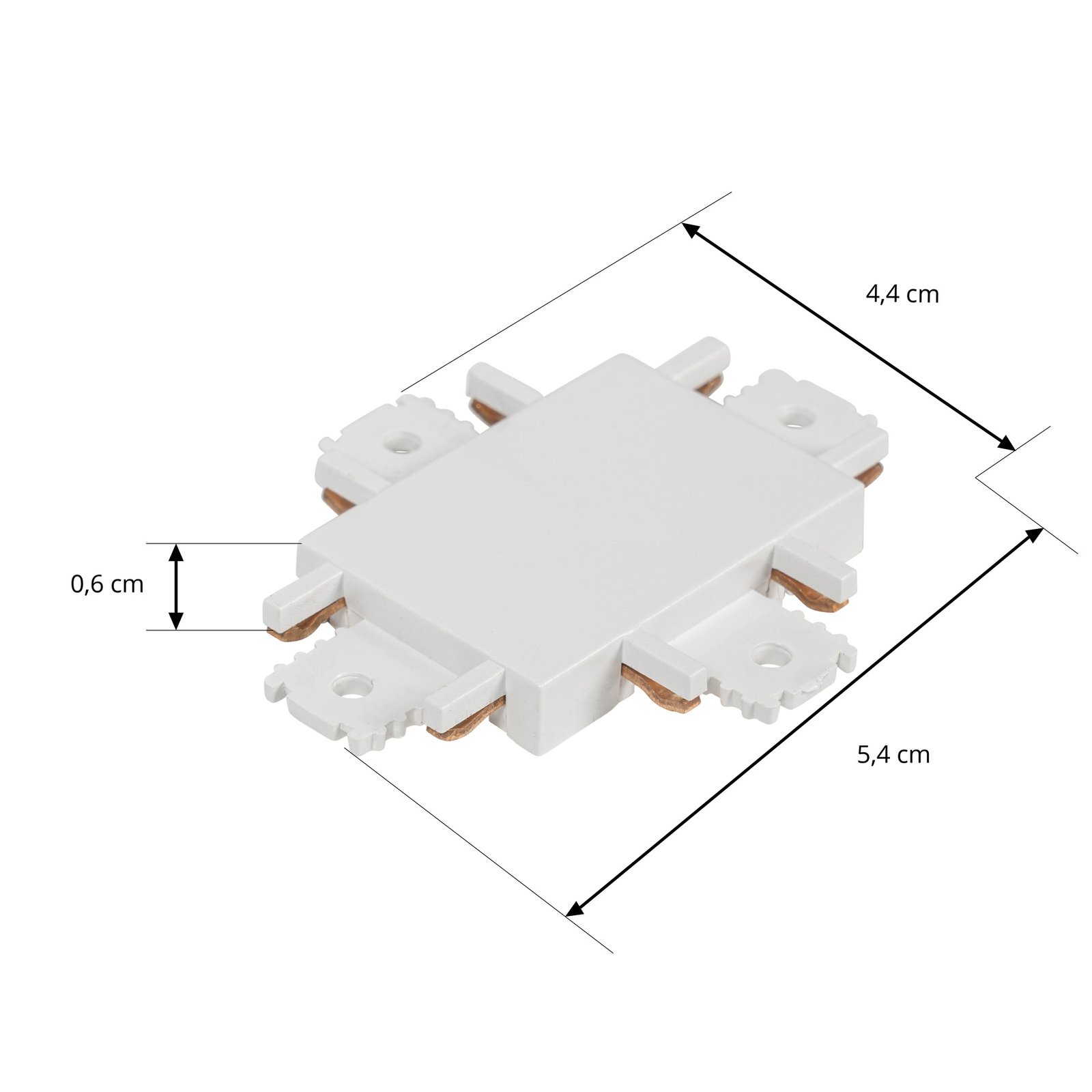 Lindby connecteur en croix Lumaro, blanc, plastique