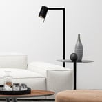 Vloerlamp Lesley, zwart