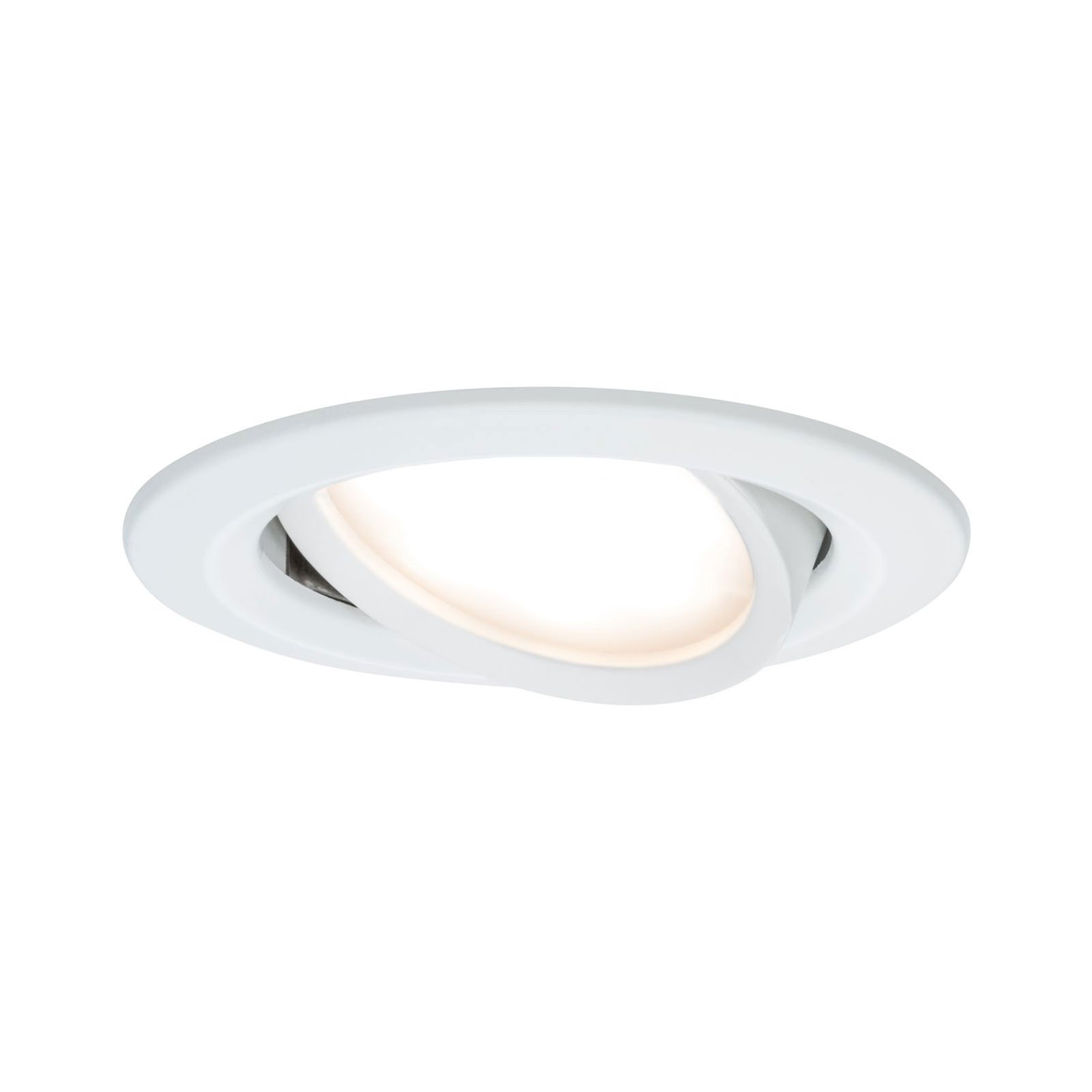 Nova LED recessed spotlight, 3-way swivel, white - Paulmann