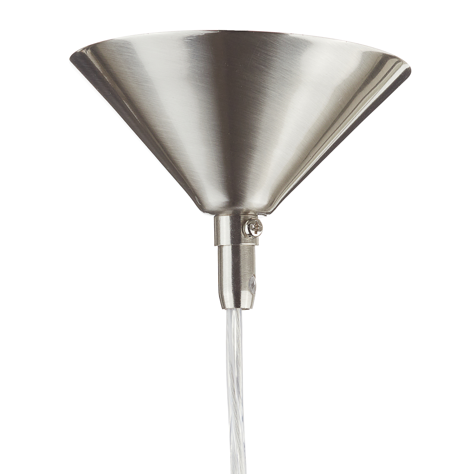 Stijlvolle opaalglas-hanglamp LOISA - nikkel