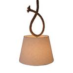 Rope hanging light with fabric lampshade Ø 35 cm