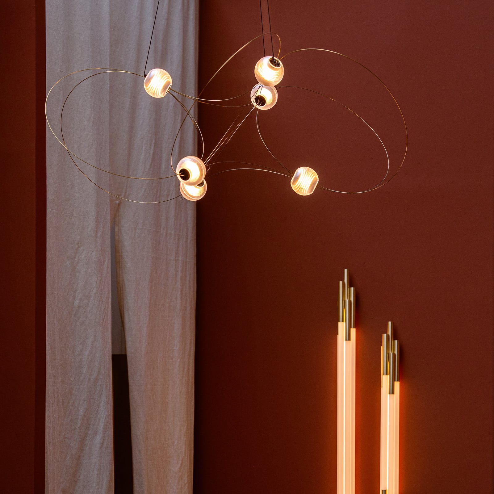 Munari 6 Pendant Light (PRE-ASSEMBLED) Gold - DCW Munari 6 Pendant Light (PRE-ASSEMBLED) Gold - DCW