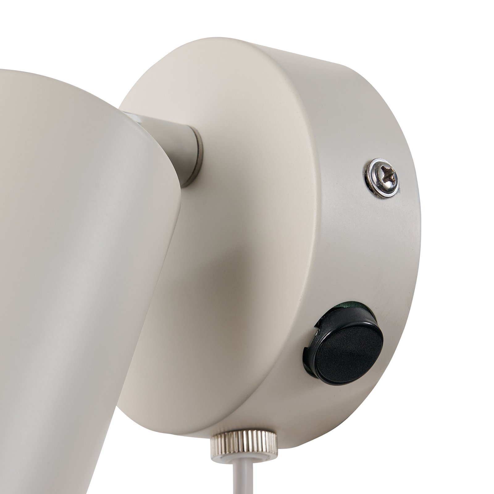 Explore wall spotlight with cable and plug, GU10, beige