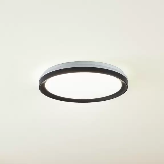 Lampenwelt Lindby Smart LED-Deckenlampe Ardena, RGBIC, Höhe 8,5cm, Tuya