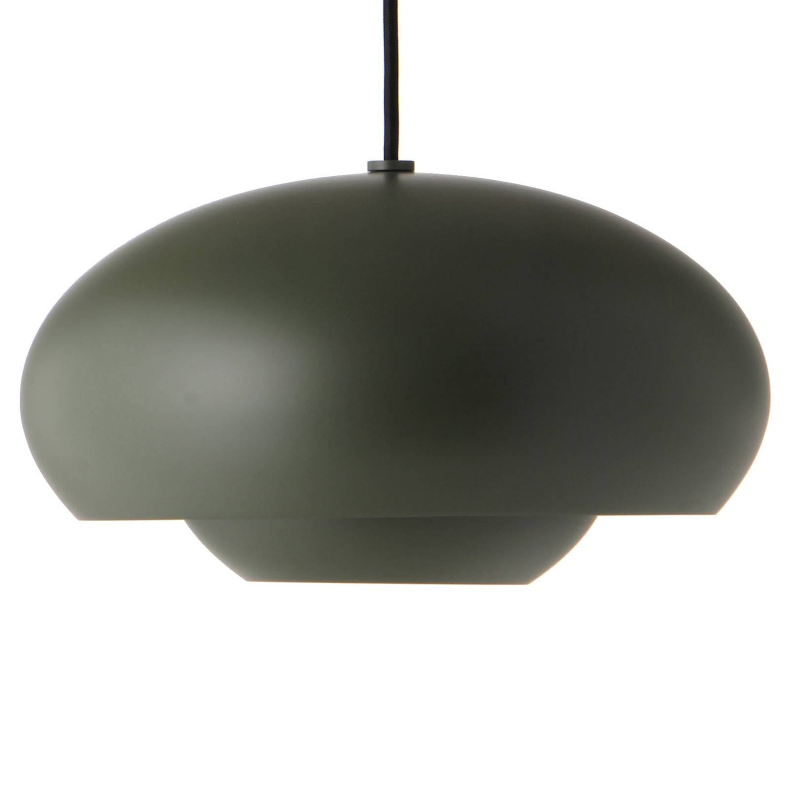 FRANDSEN Champ lámpara colgante, Ø 30 cm, verde, para salón / comedor, metal, E14, 25 W, altura: 17 cm