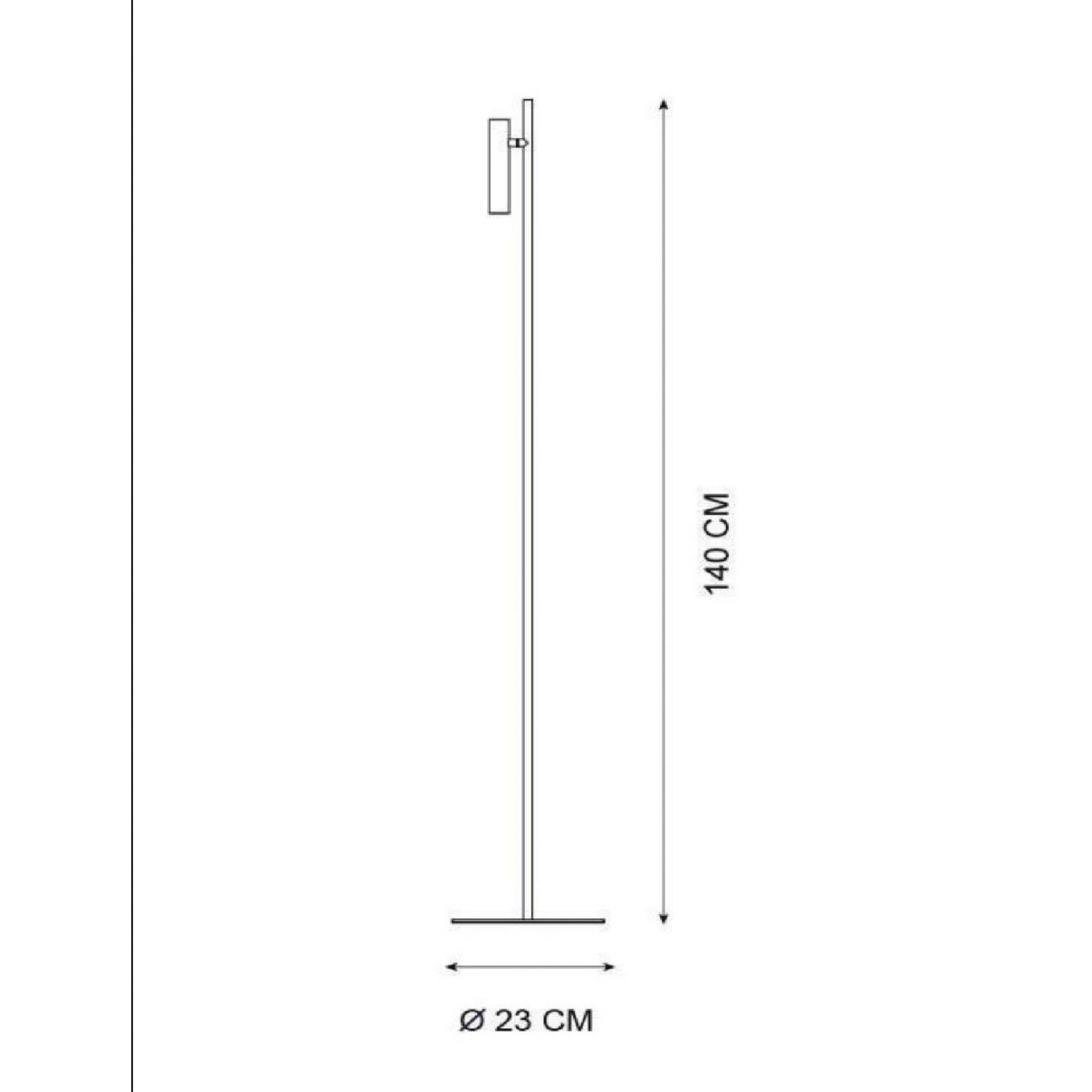 Lucide LED vloerlamp PHILON, zwart, 1-lamp, hoogte 140 cm, metaal