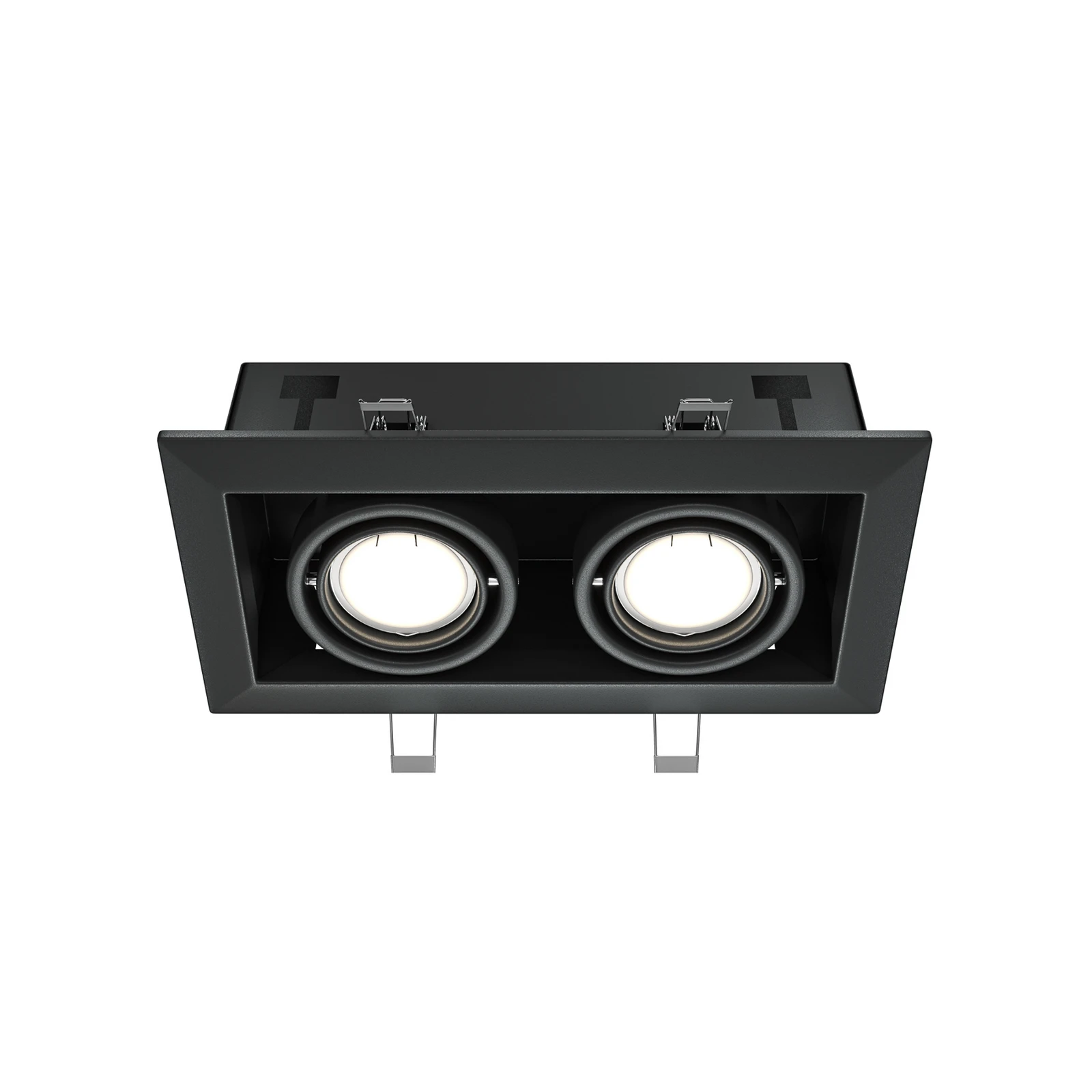 Maytoni luce da incasso in metallo, nero, 25 x 13 cm, a 2 luci