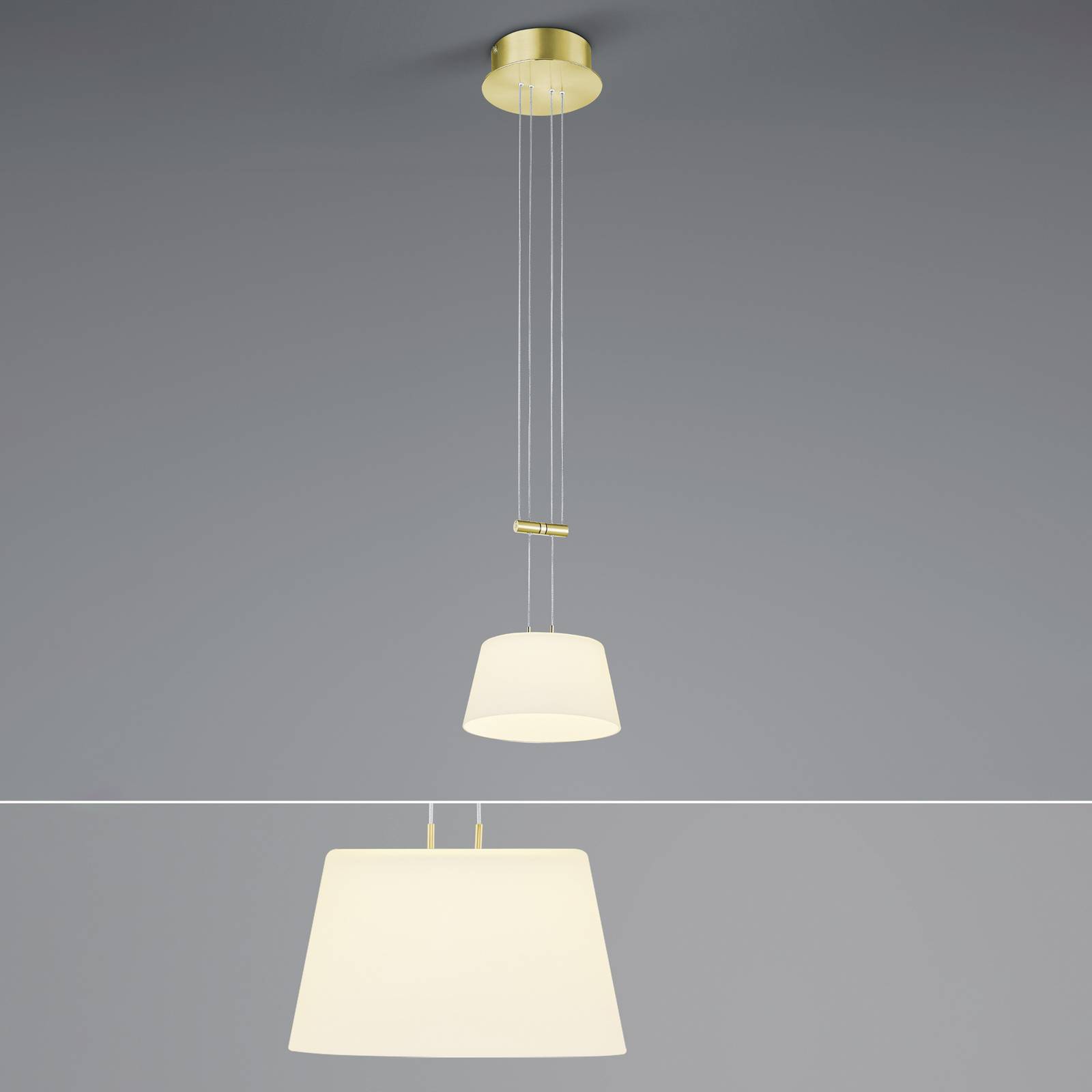 BANKAMP Conus LED suspension, 1 lampe, laiton