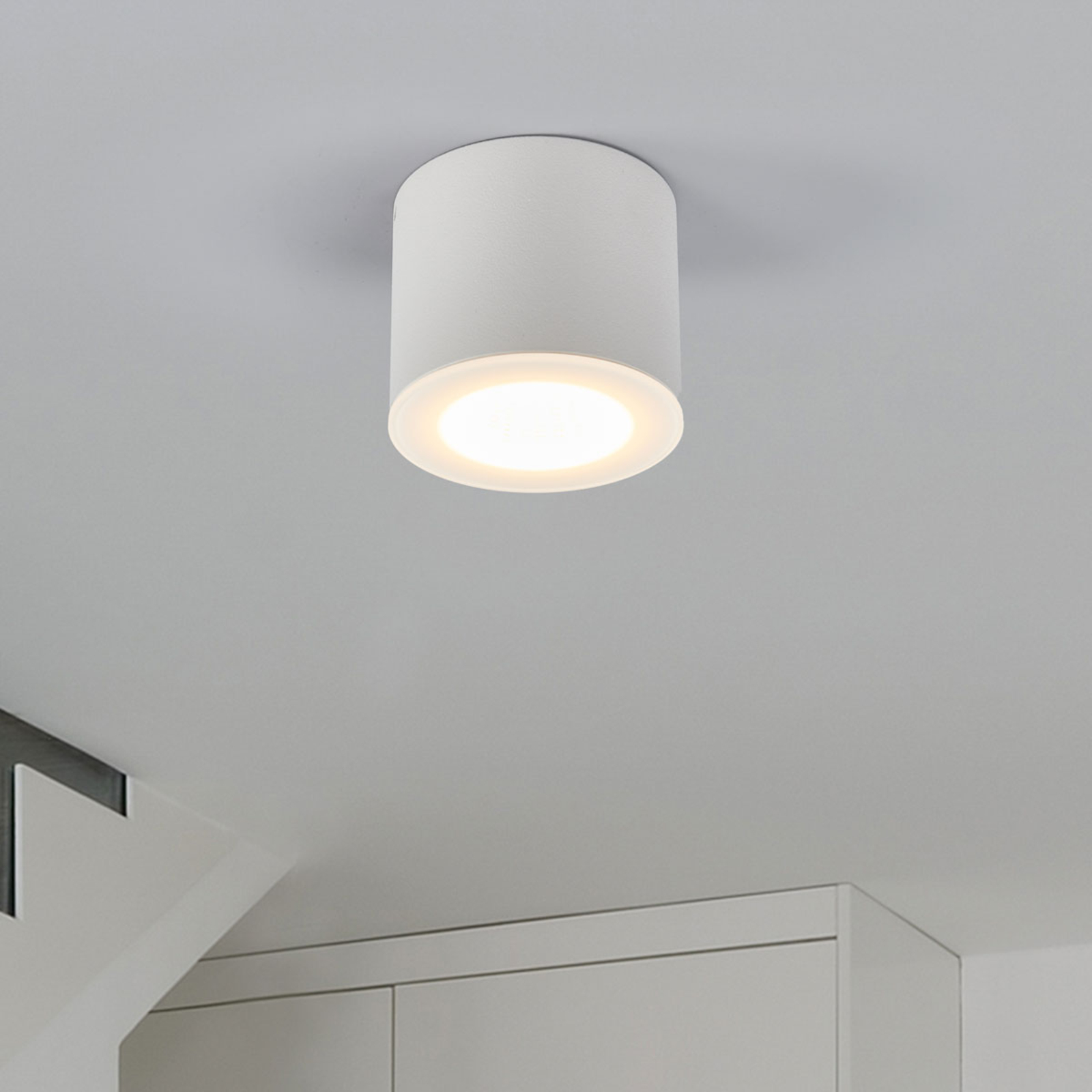 Helestra Oso spot plafond LED, rond, blanc mat