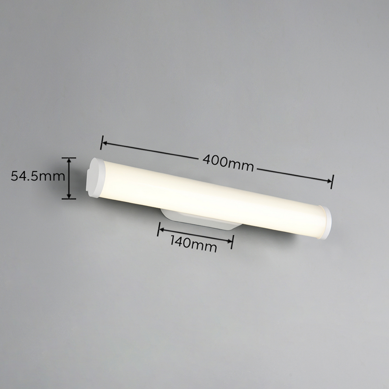 LED-seinavalgusti Ernesto, mattvalge, laius 40 cm, 4 000 K, IP44 LED-seinavalgusti Ernesto, mattvalge, laius 40 cm, 4 000 K, IP44