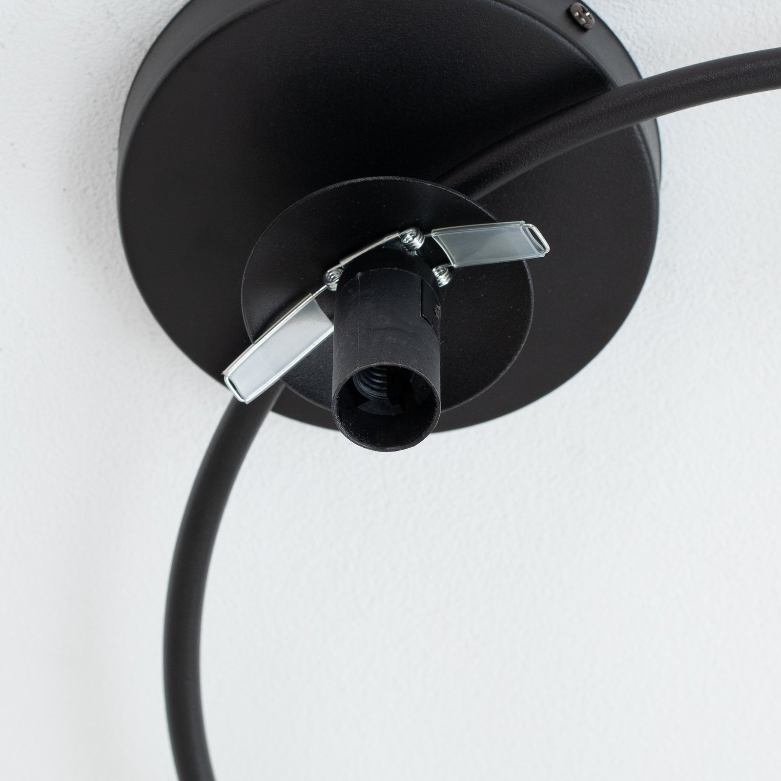Plafonnier Sopra, blanc opale/noir, verre, E14
