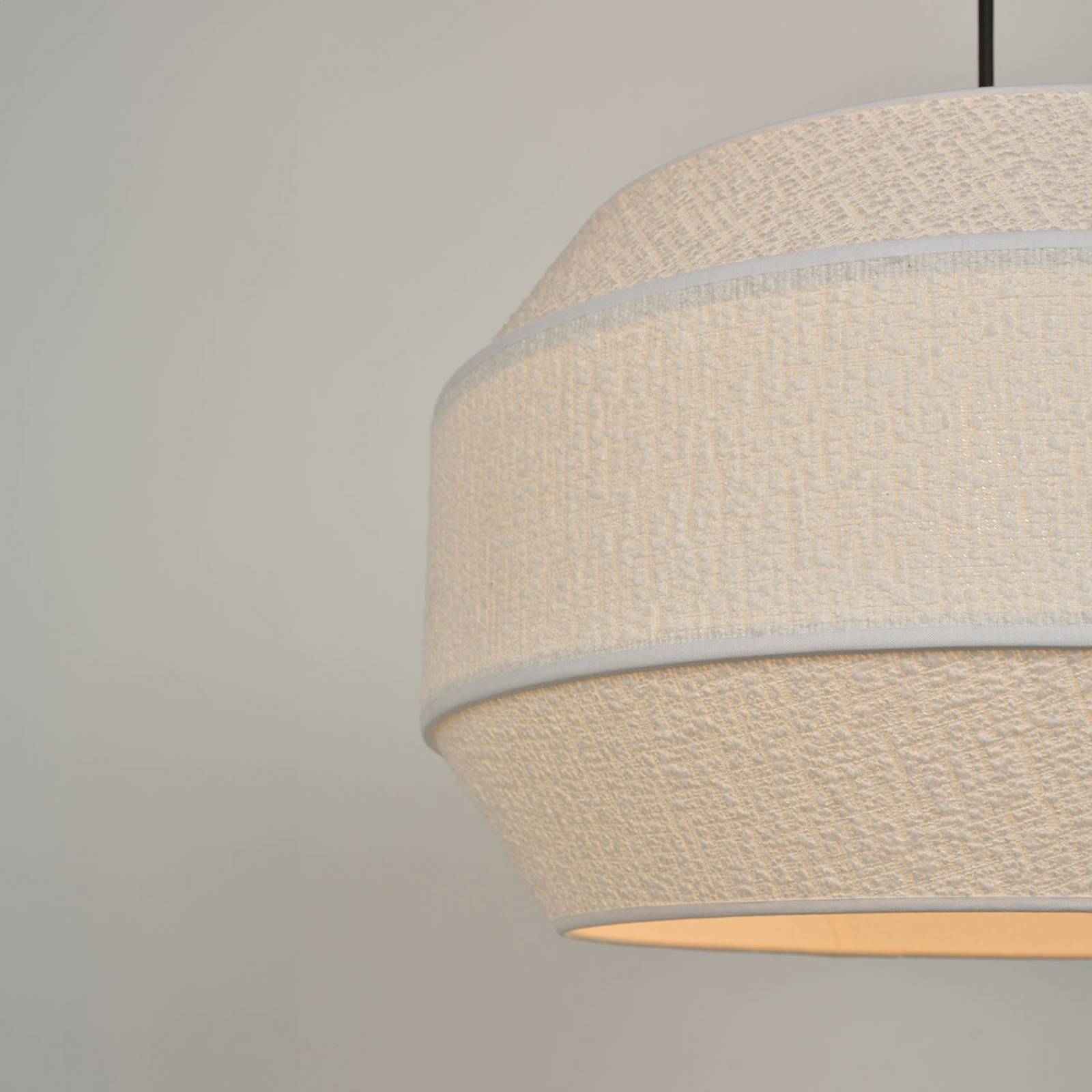 MARKET SET Lampa wisząca Cosiness, Ø 46 cm, biała, tkanina