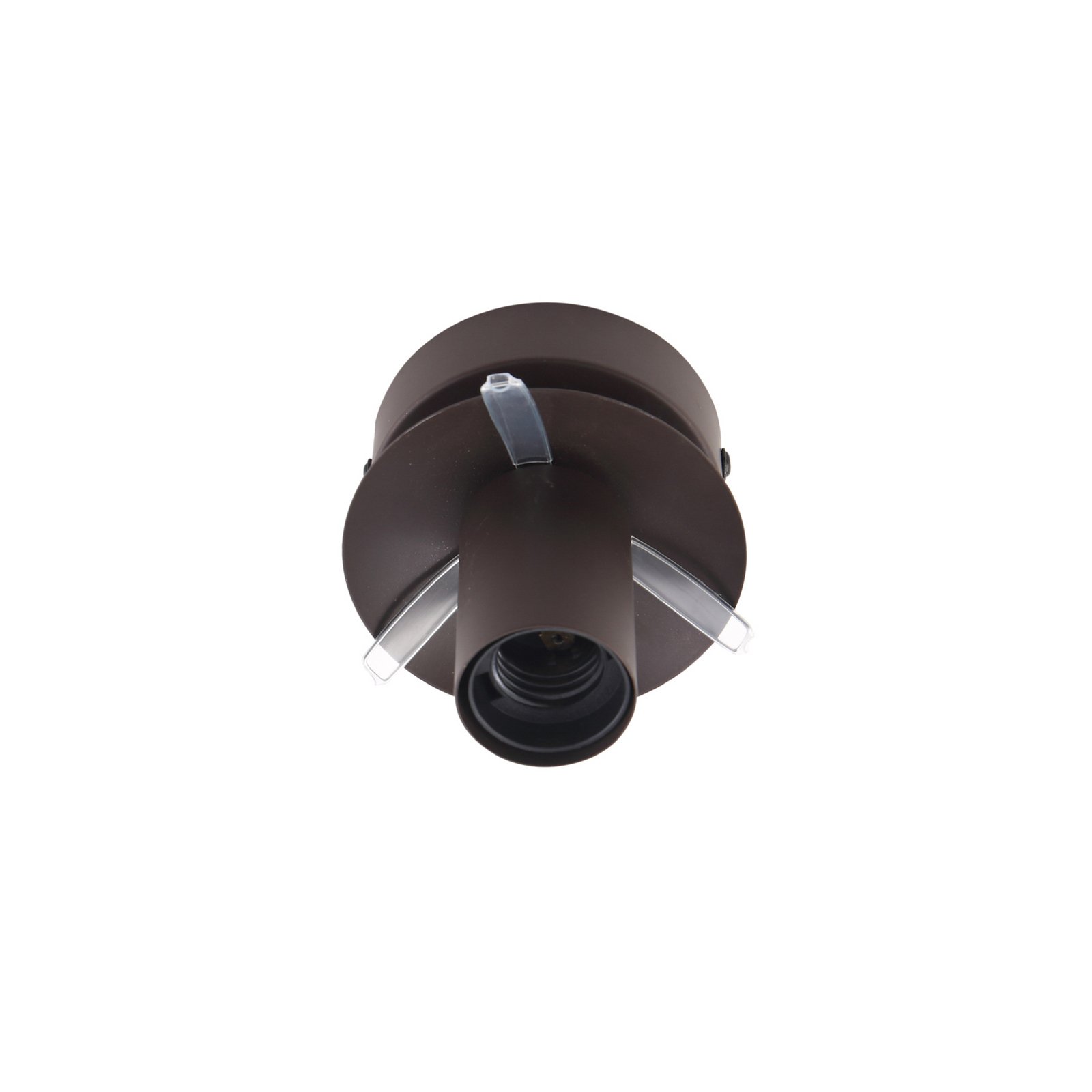 Lindby Valentina ceiling lamp, E27, smoke grey, glass, Ø 25 cm