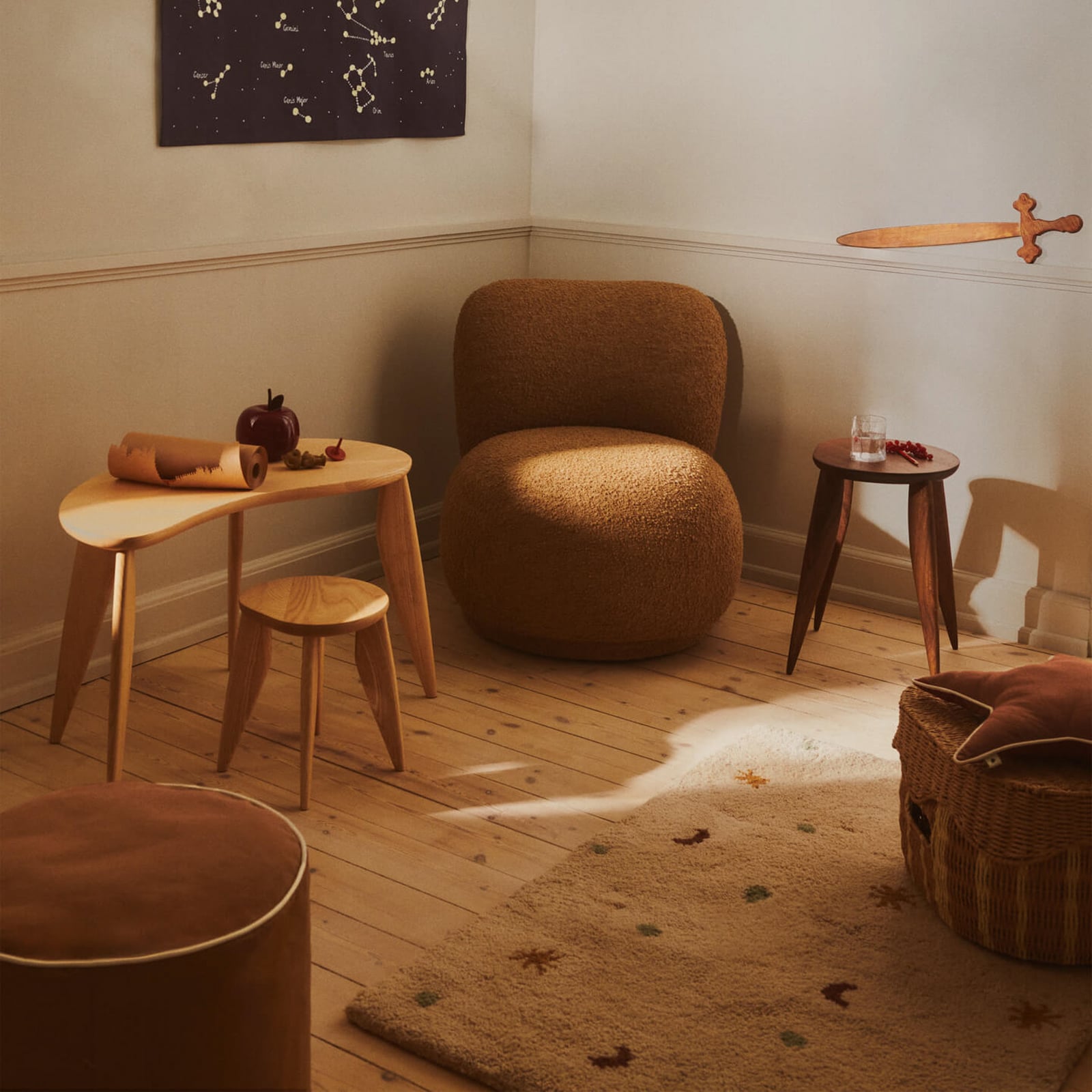 Feve barnestol, høyde 30 cm, asketre - ferm LIVING