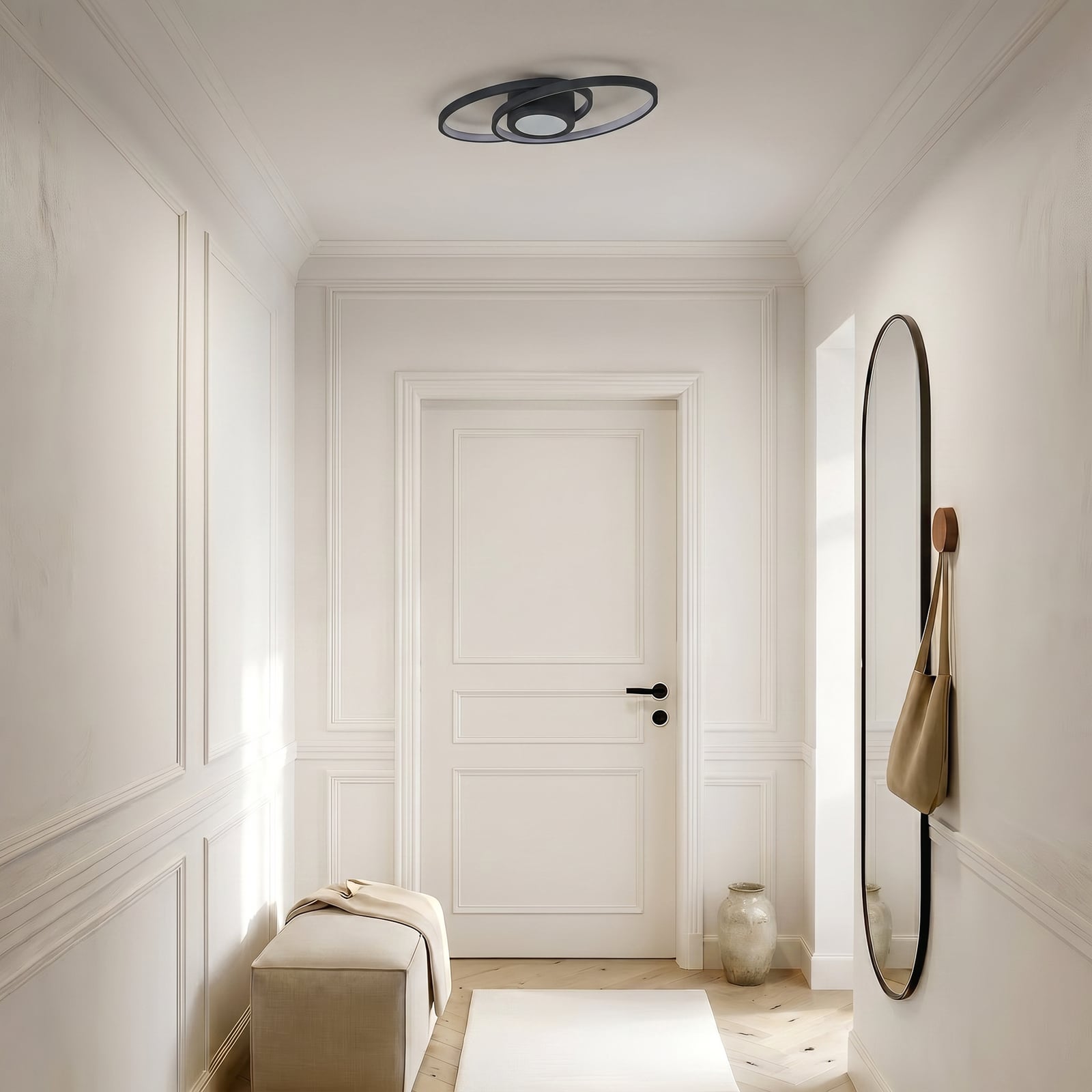 Lindby LED ceiling lamp Thalina, 60cm, dimmable, Infinity Tunnel