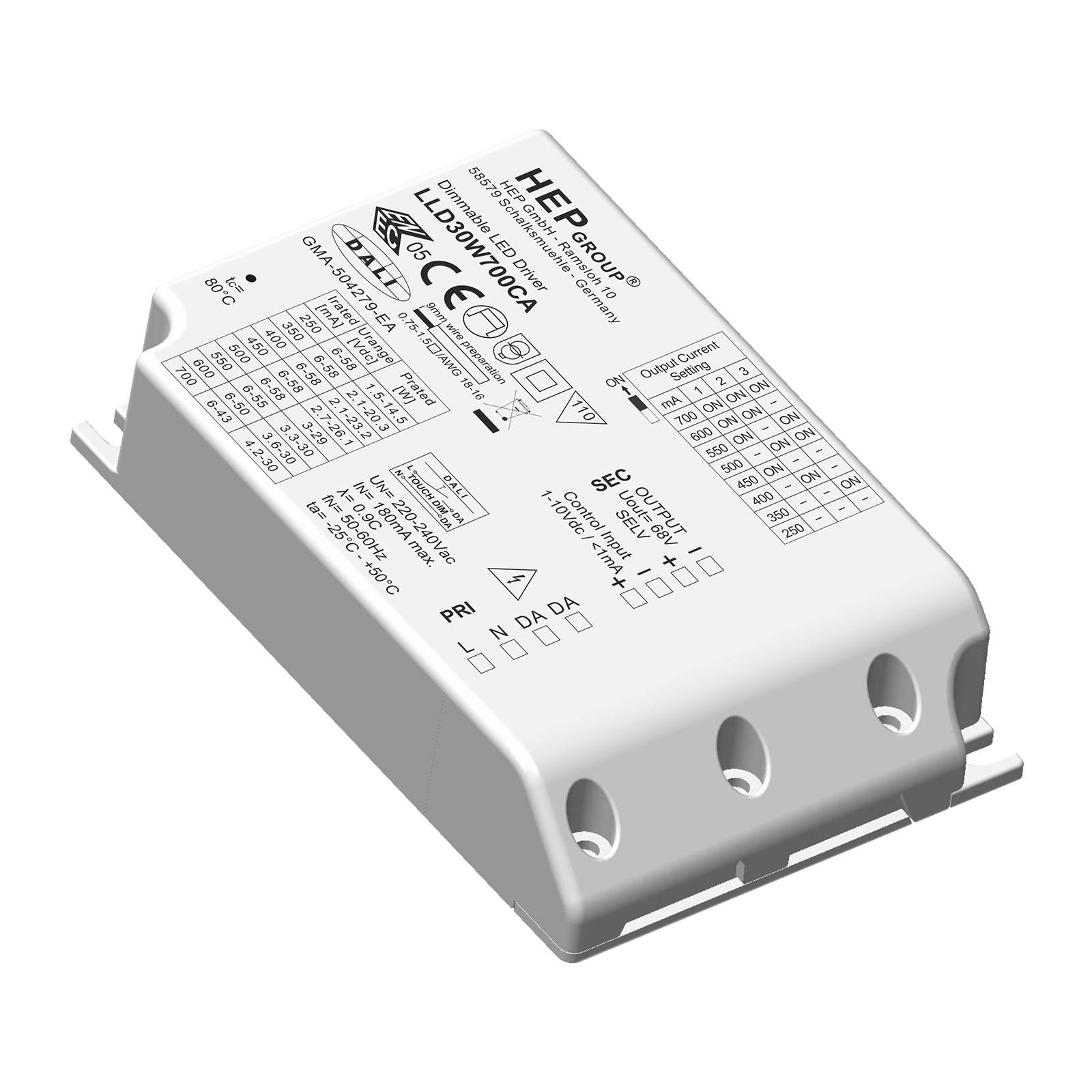 Image of Driver LED LLD, 30 W, 700 mA, dimmable, CC 