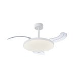 LED-Deckenventilator Slim Mini, weiß, DC, leise, CCT, 106 cm