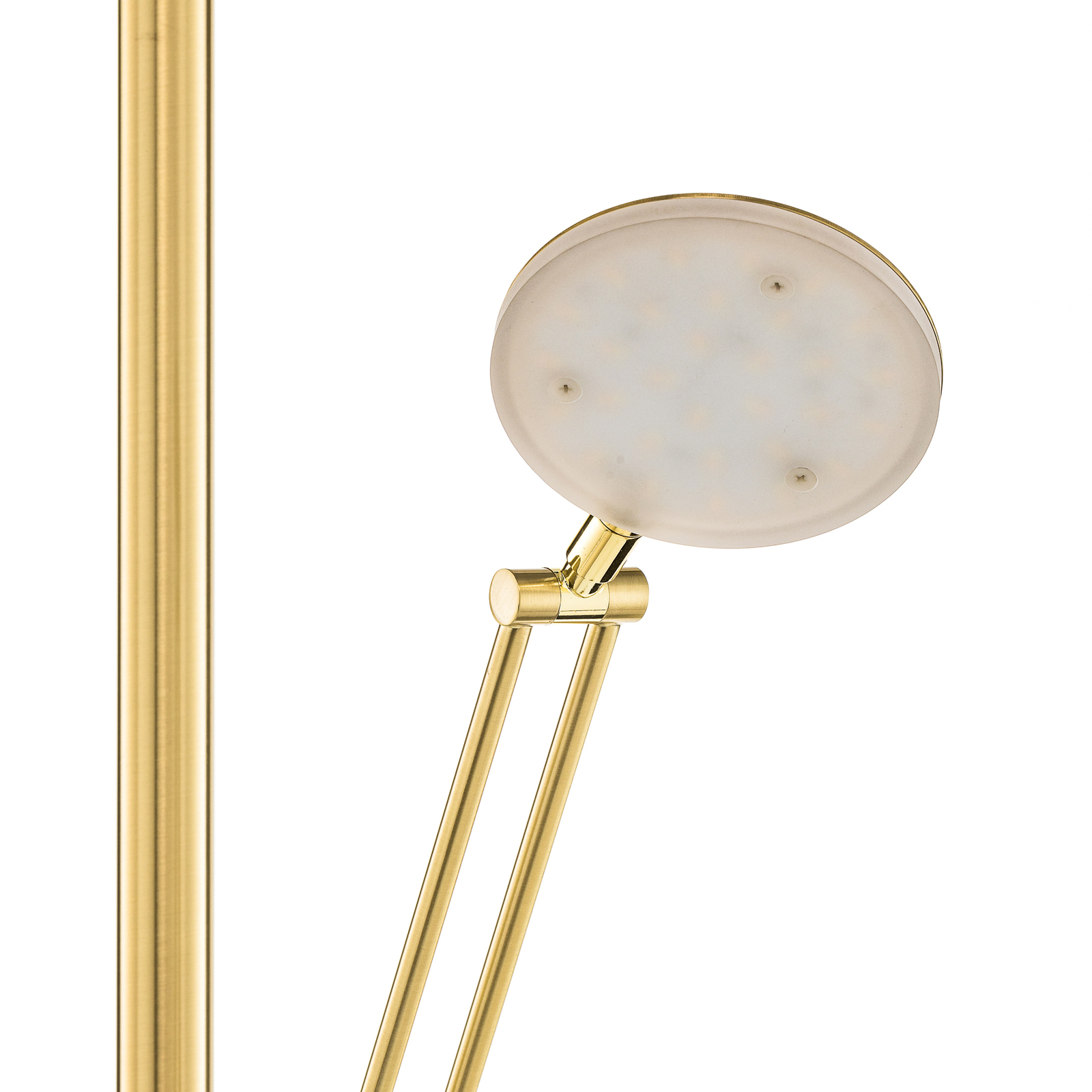 Lucande Kohen lampa stojąca mosiądz z ramieniem