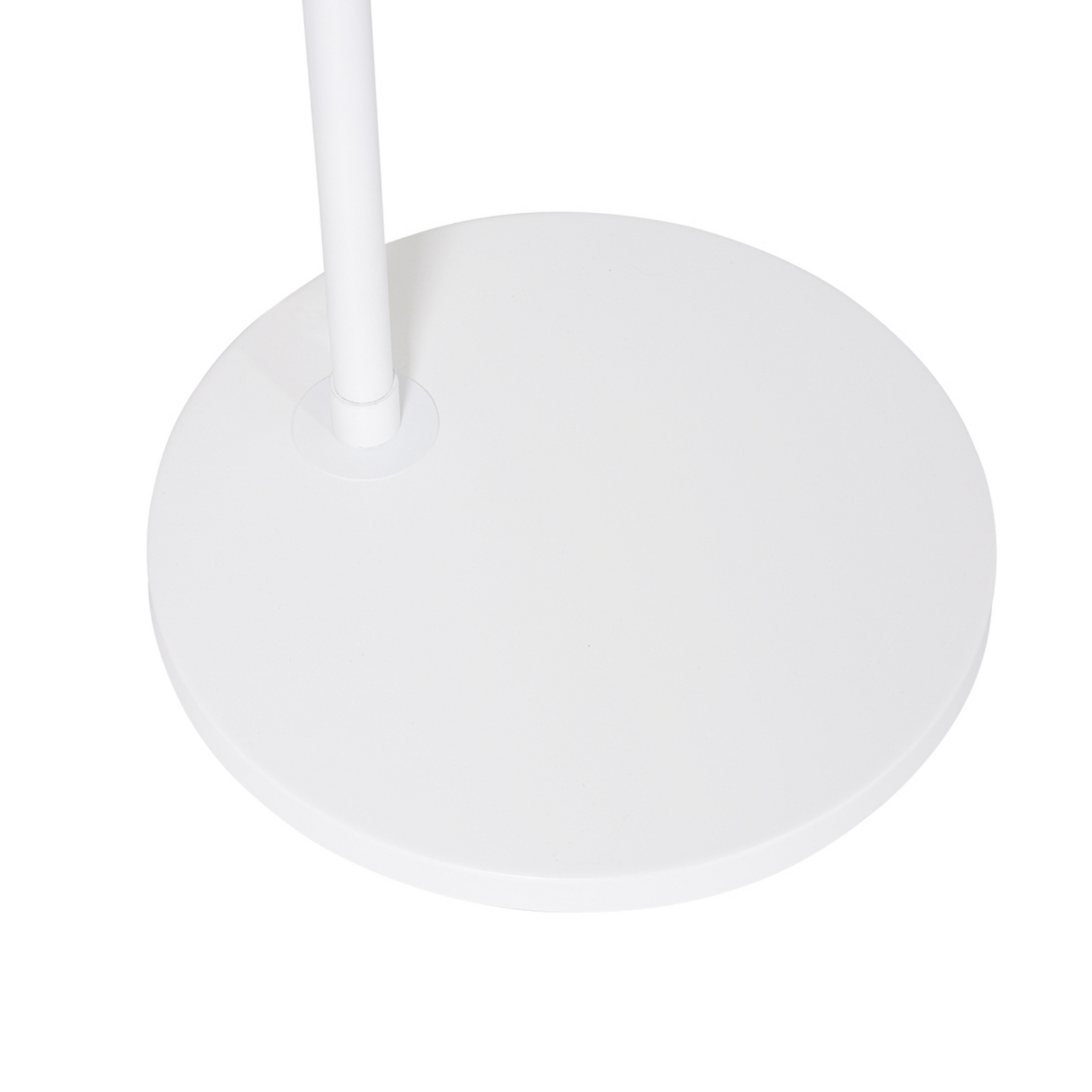 Lámpara de pie curva Sparkled Light, blanco/trenzado de bambú natural