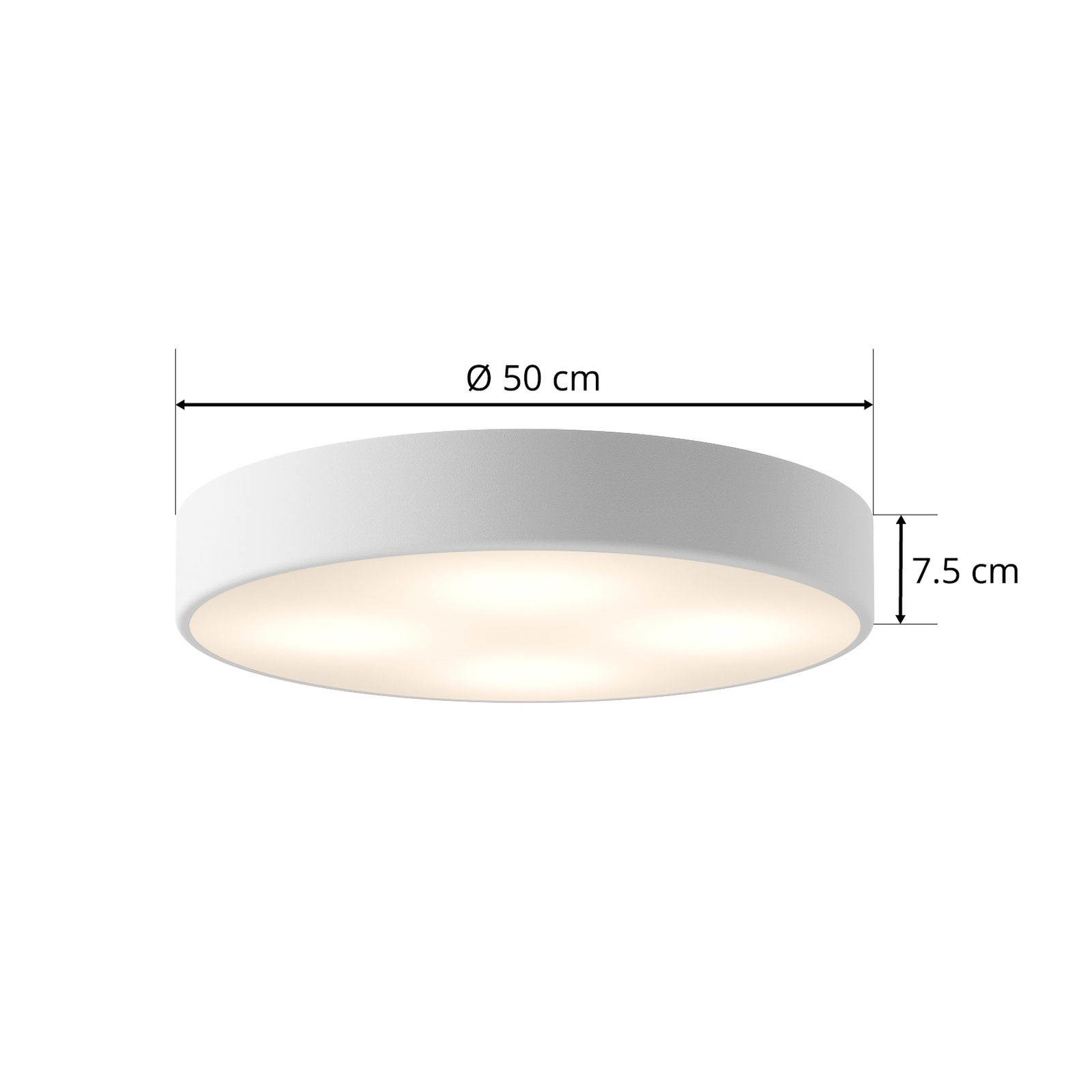 Cleo Deckenleuchte Ø 50 cm weiß Metall IP20 E27