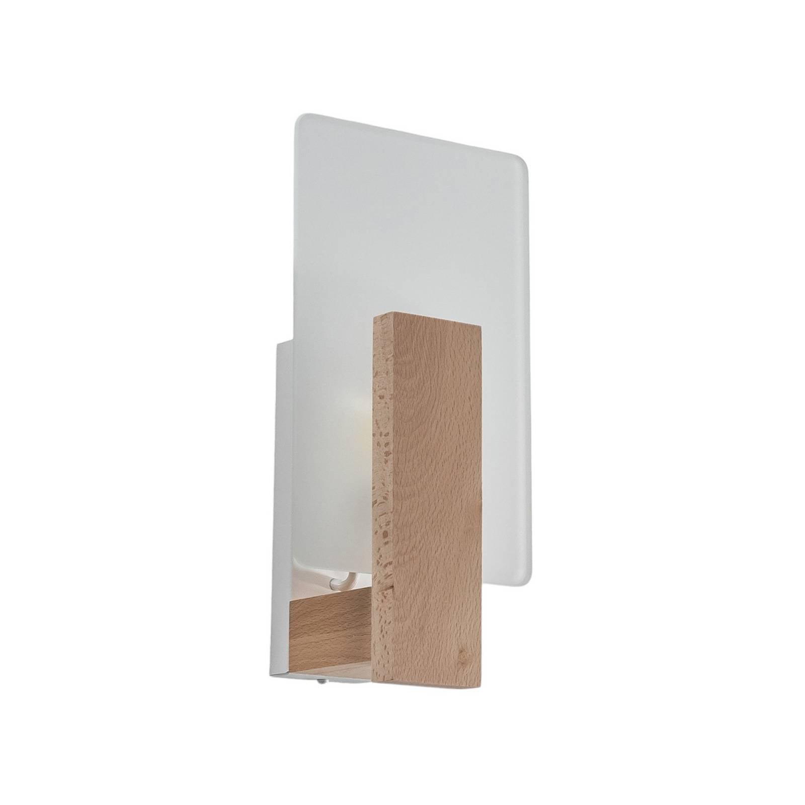 Envostar Peach Puff Wandleuchte mit Glas, holz