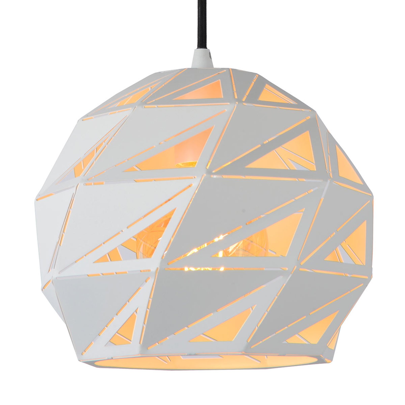 Lucide Malunga hanging light made of metal white and gold, for Living / Dining Room, metal, E27, 60 W, energy efficiency: A++, W: 25 cm, H: 20 cm