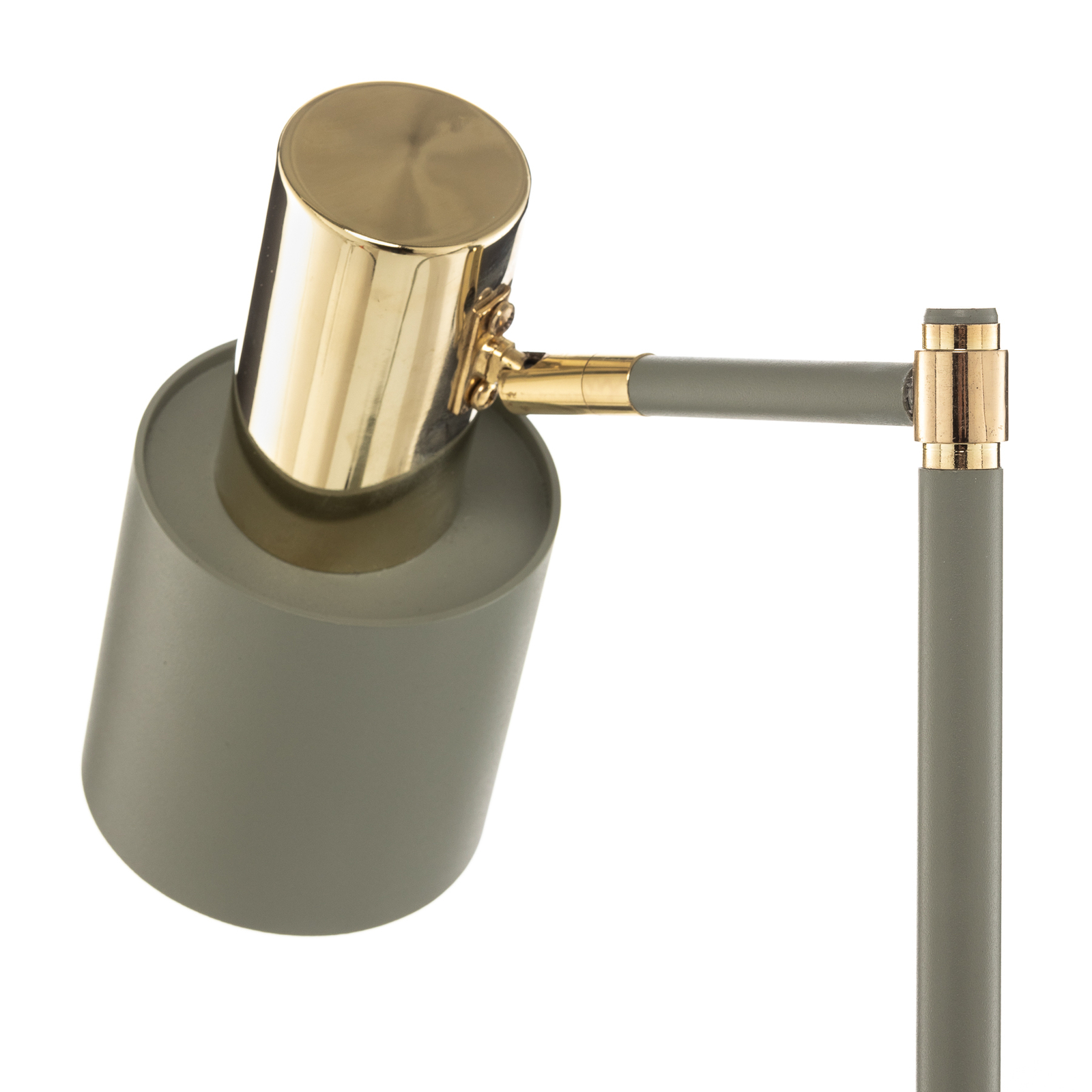Destin floor lamp, adjustable green/brass