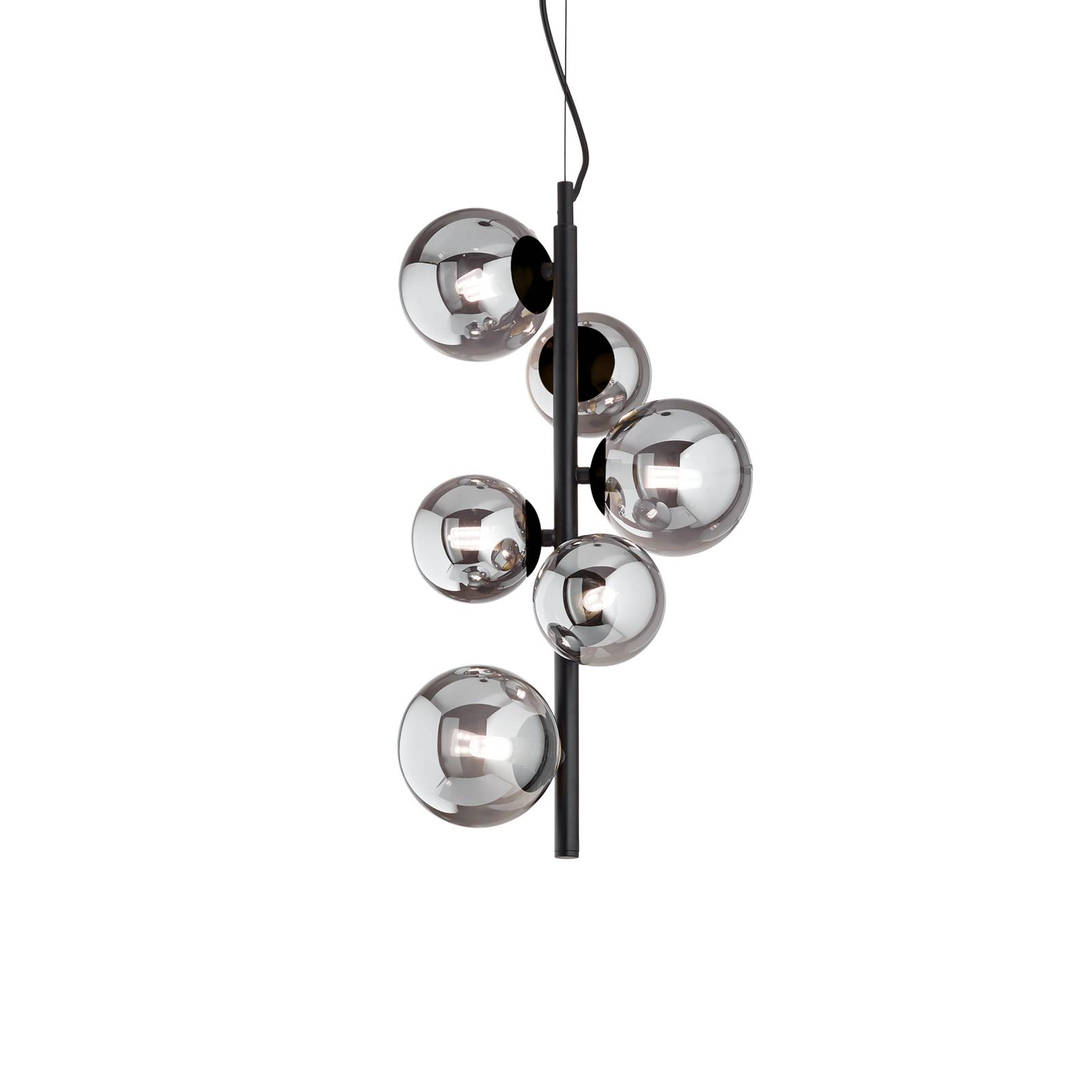 Ideallux Ideal Lux Perlage häng svart/svart 6 lampor Ø 26