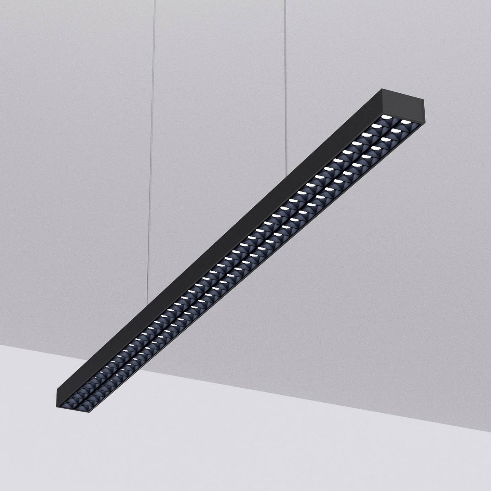 Arcchio LED závěsné světlo Jolinda pro kancelář, černá