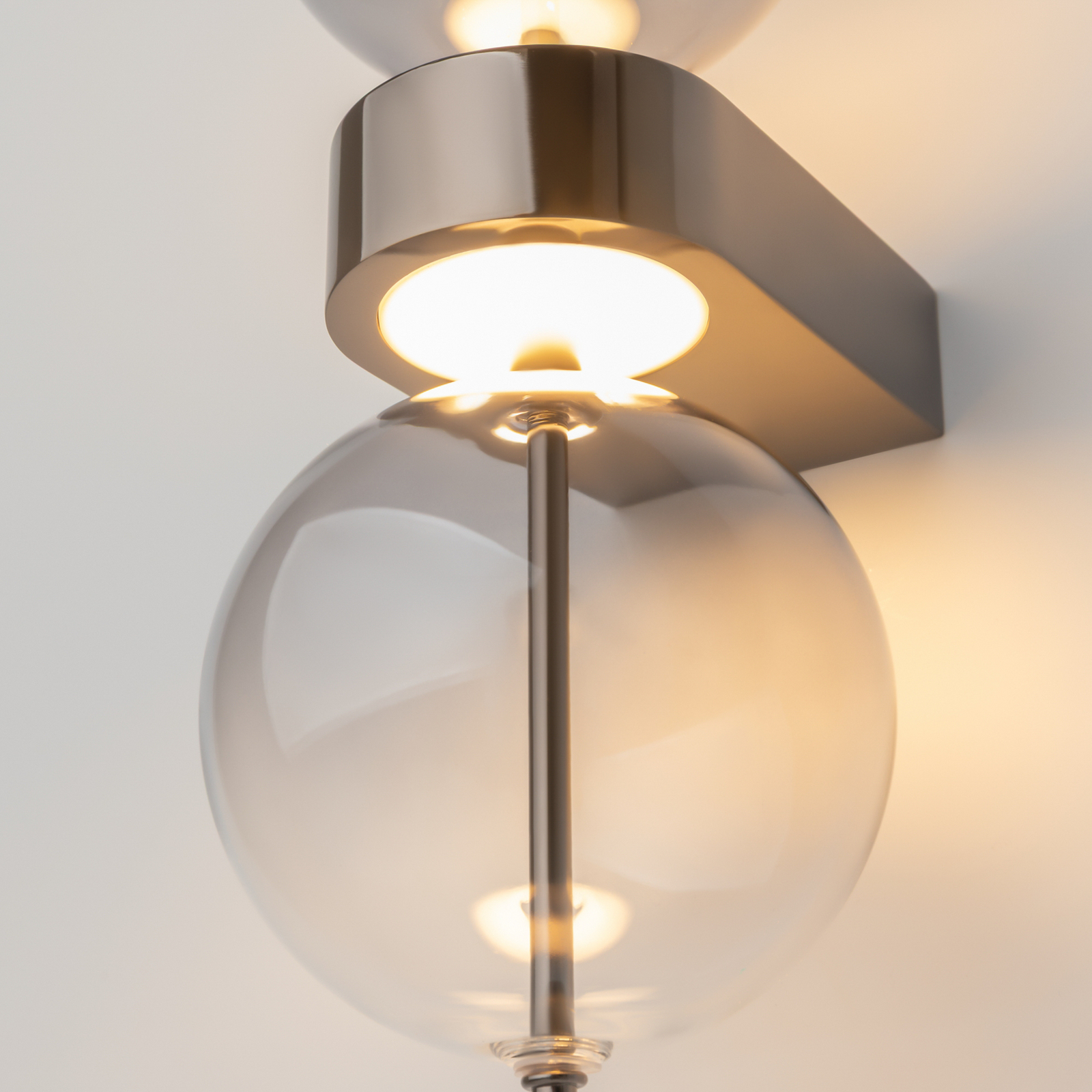 LED sieninis šviestuvas „DOUBLE MOON“, dūminės pilkos spalvos, aukštis 43 cm, LED sieninis šviestuvas „DOUBLE MOON“, dūminės pilkos spalvos, aukštis 43 cm,
