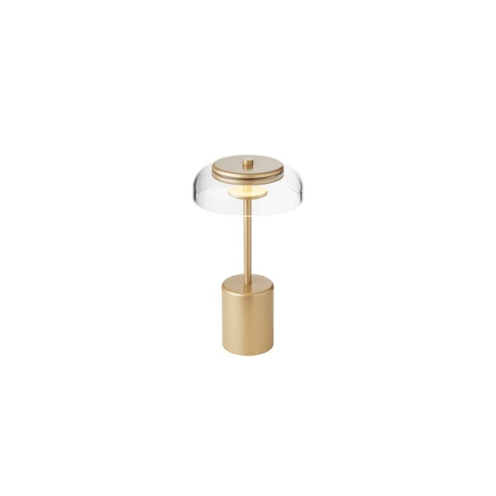 Nuura LED акумулаторна настолна лампа Blossi, височина 26 cm, златист