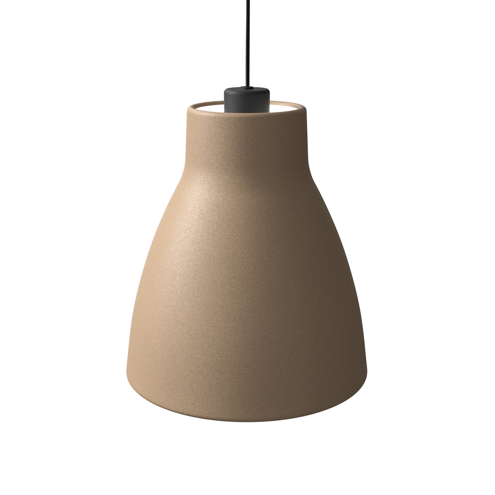 Závesná lampa Gong, Ø 25 cm, piesková farba