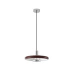 Lampada a sospensione Branford, bordeaux, Ø 35 cm, metallo, stile retrò - Lindby