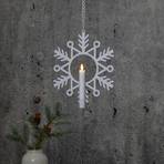 Flamme Snow LED-dekorationslampe med vokslys
