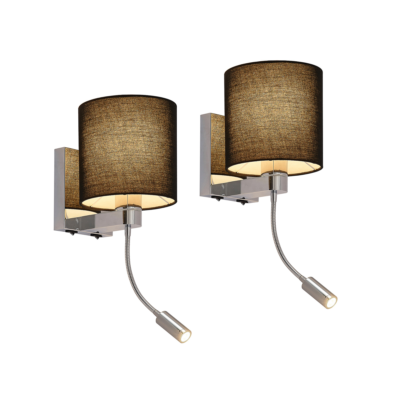 Lucande applique LED Brinja noire x2