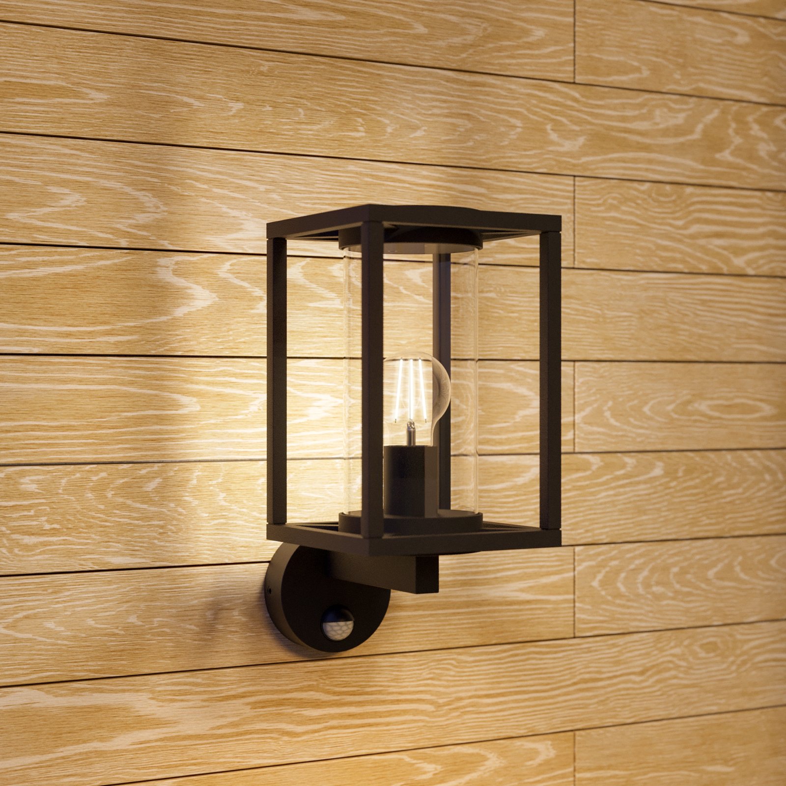 Ferda Up Outdoor Wall Lamp IP44 w/Sensor Graphite - Lucande
