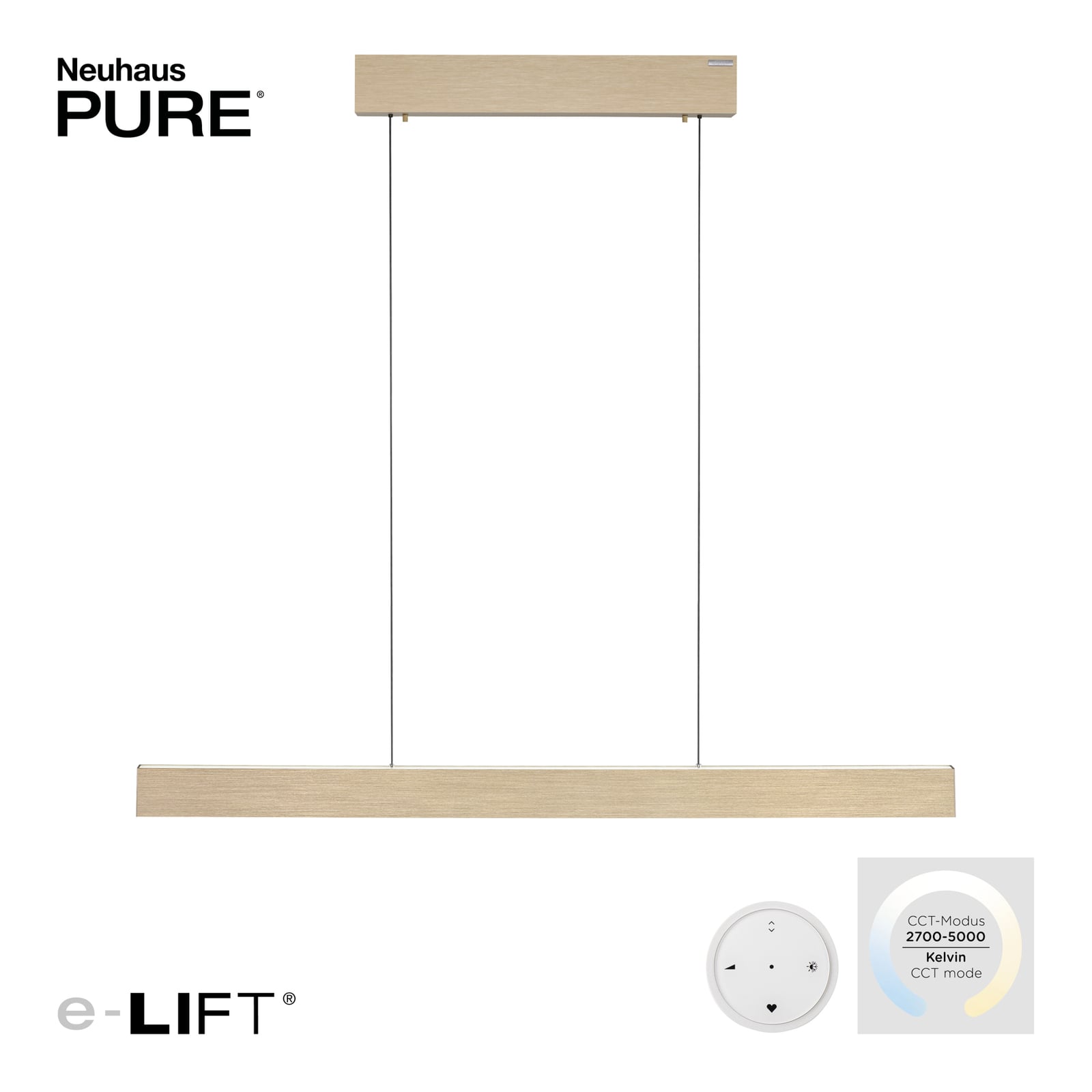 E-Motion LED-Pendelleuchte, imperial gold, CCT - PURE E-Motion LED-Pendelleuchte, imperial gold, CCT - PURE