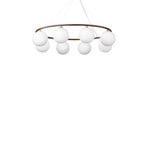 Miira 8 Oval Chandelier Dark Bronze/Opal - Nuura