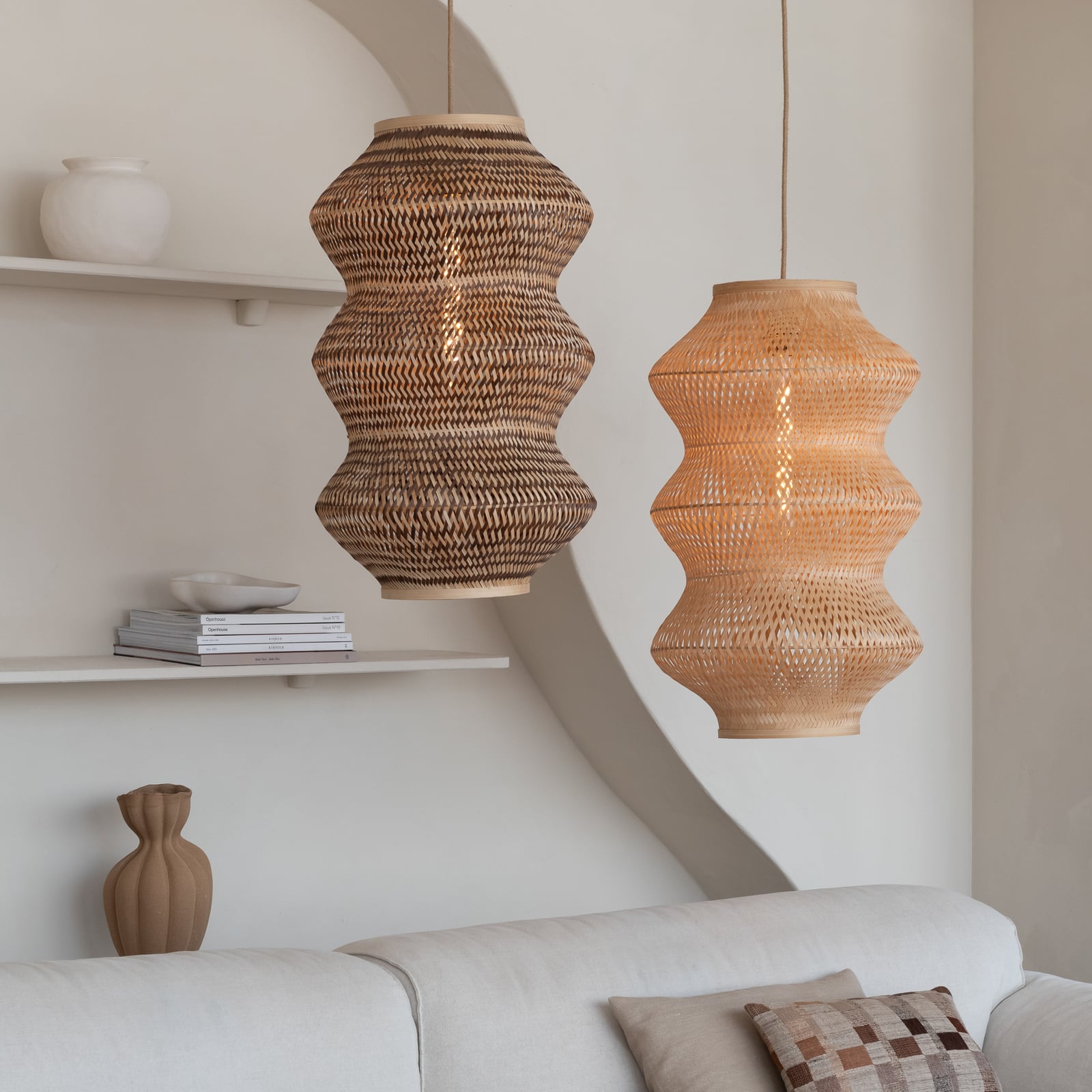 GOOD & MOJO Suspension Barbados, naturel/marron, Ø 40 cm, E27 GOOD & MOJO Suspension Barbados, naturel/marron, Ø 40 cm, E27