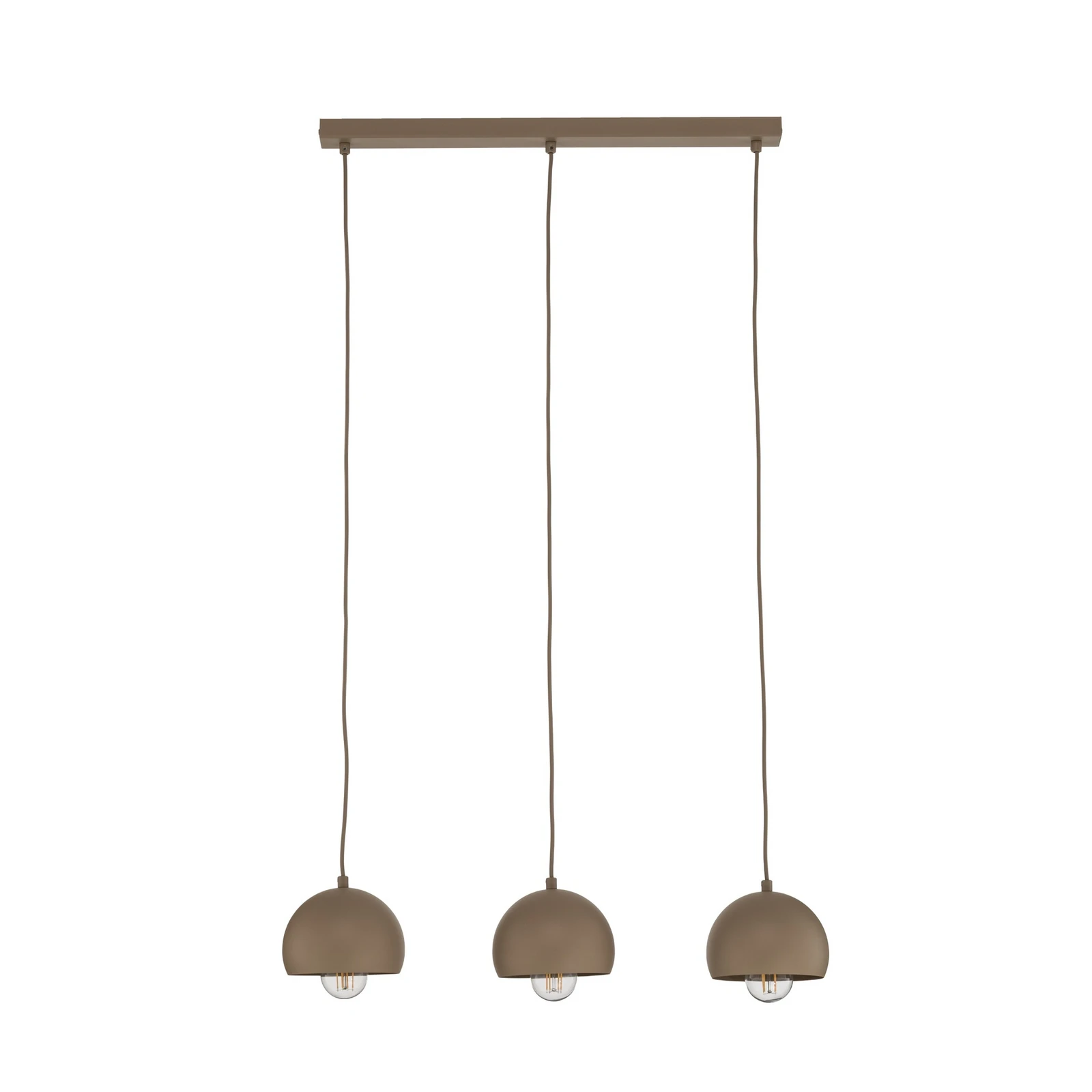 Sool viseća lampa, bež, duljina 65 cm, 3 žarulje, metal, E27