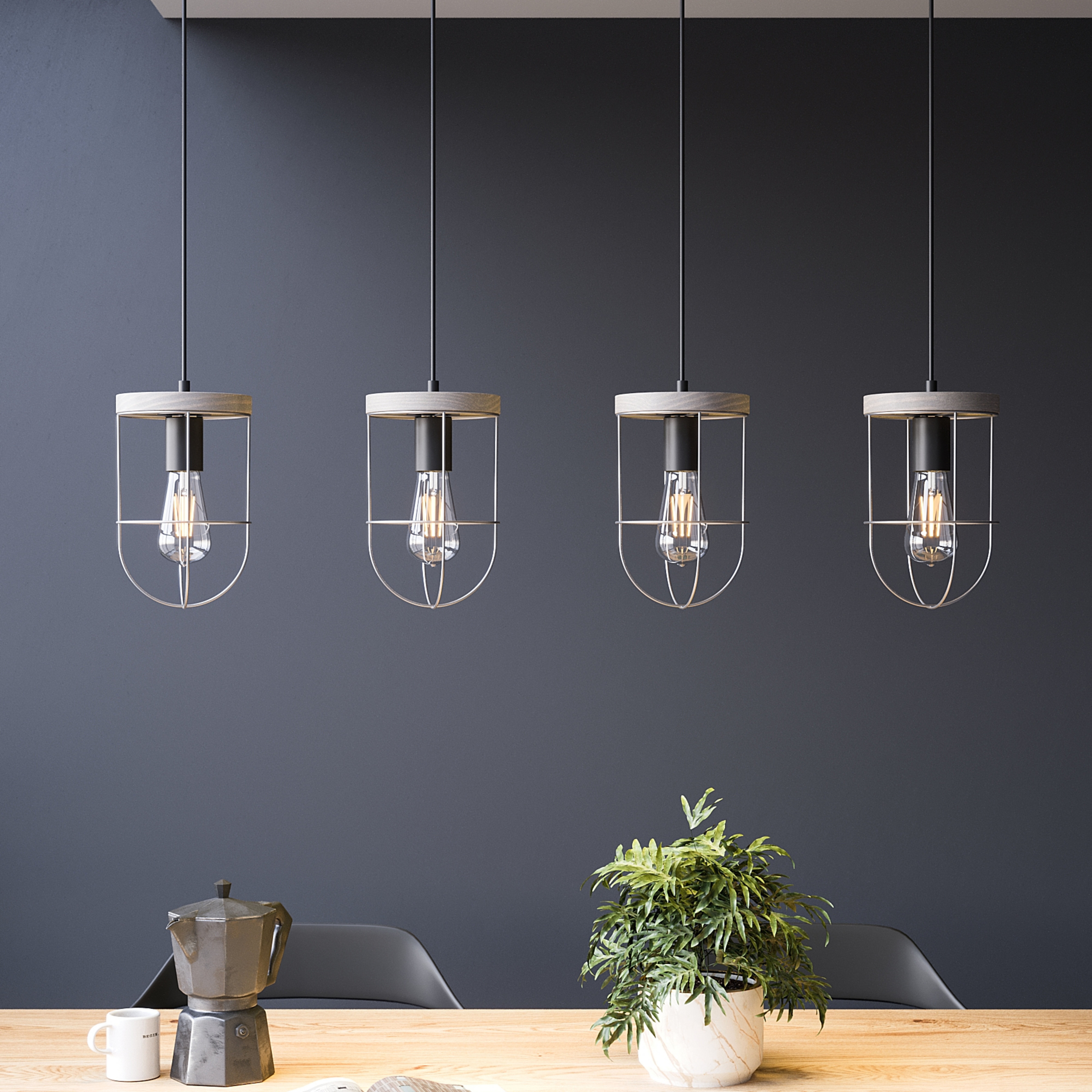 Envostar Neptuna Suspension à 4 lampes linéaire