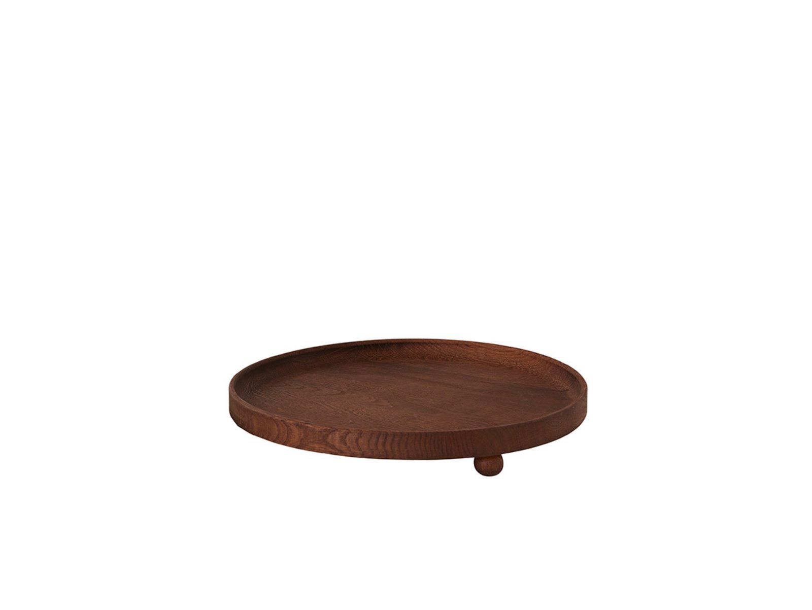 Inka Wood Tray Round Large Dark - OYOY Living Design