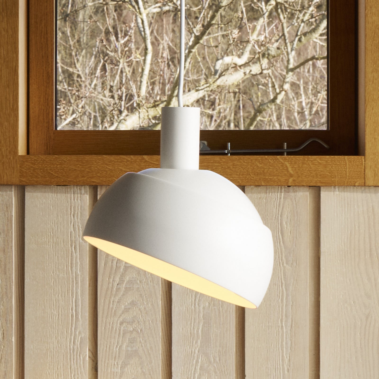 Louis Poulsen Lampă suspendată FJ Elements albă Ø 25 cm E27 - Camera de zi / sufragerie - Modern - Aluminiu