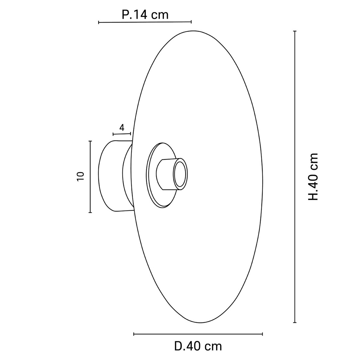 Produktets dimensjoner