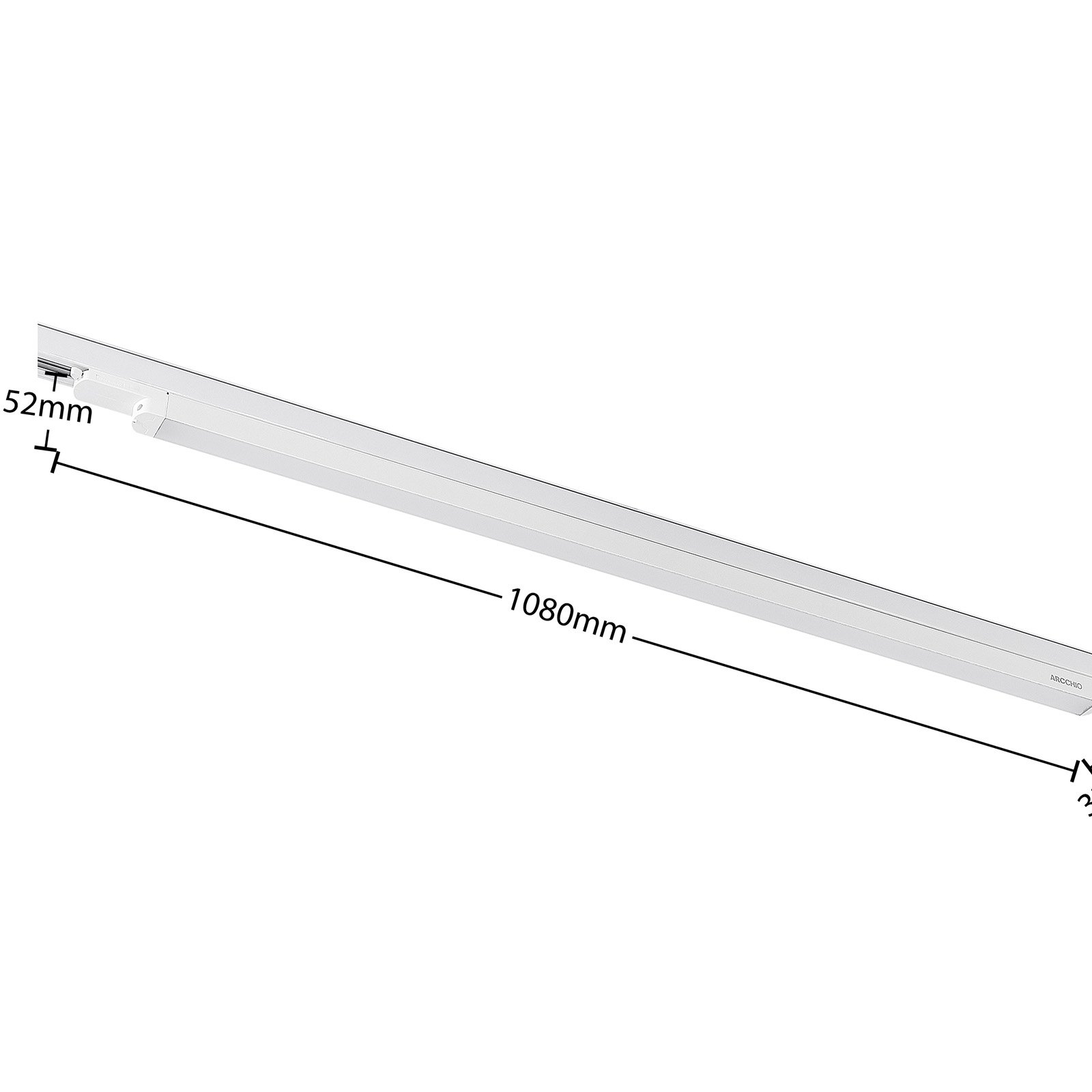 Arcchio LED-Schienenleuchte Harlow, weiß, 109 cm, 4.000 K