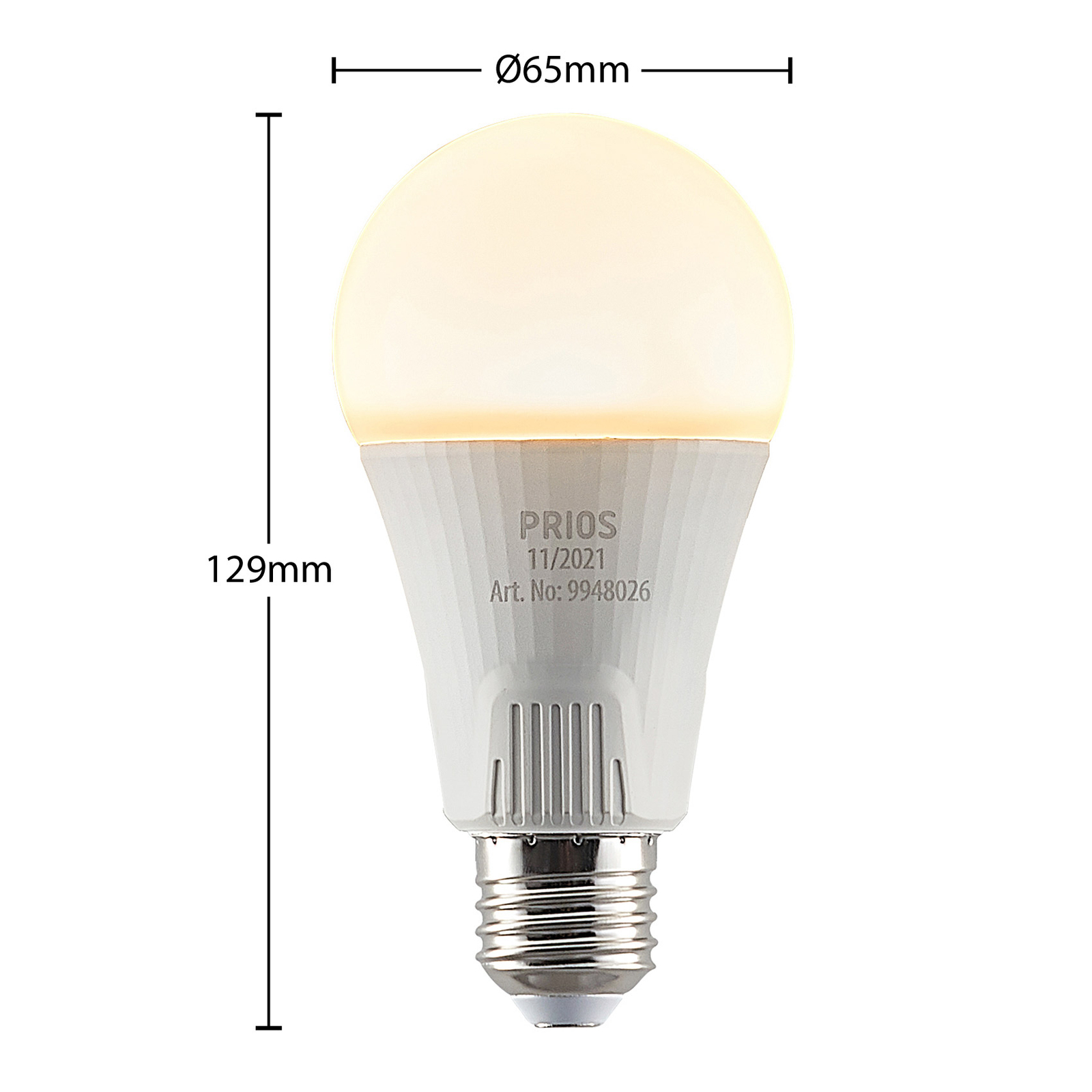 LED-lampa E27 A60 15 W vit 3 000 K