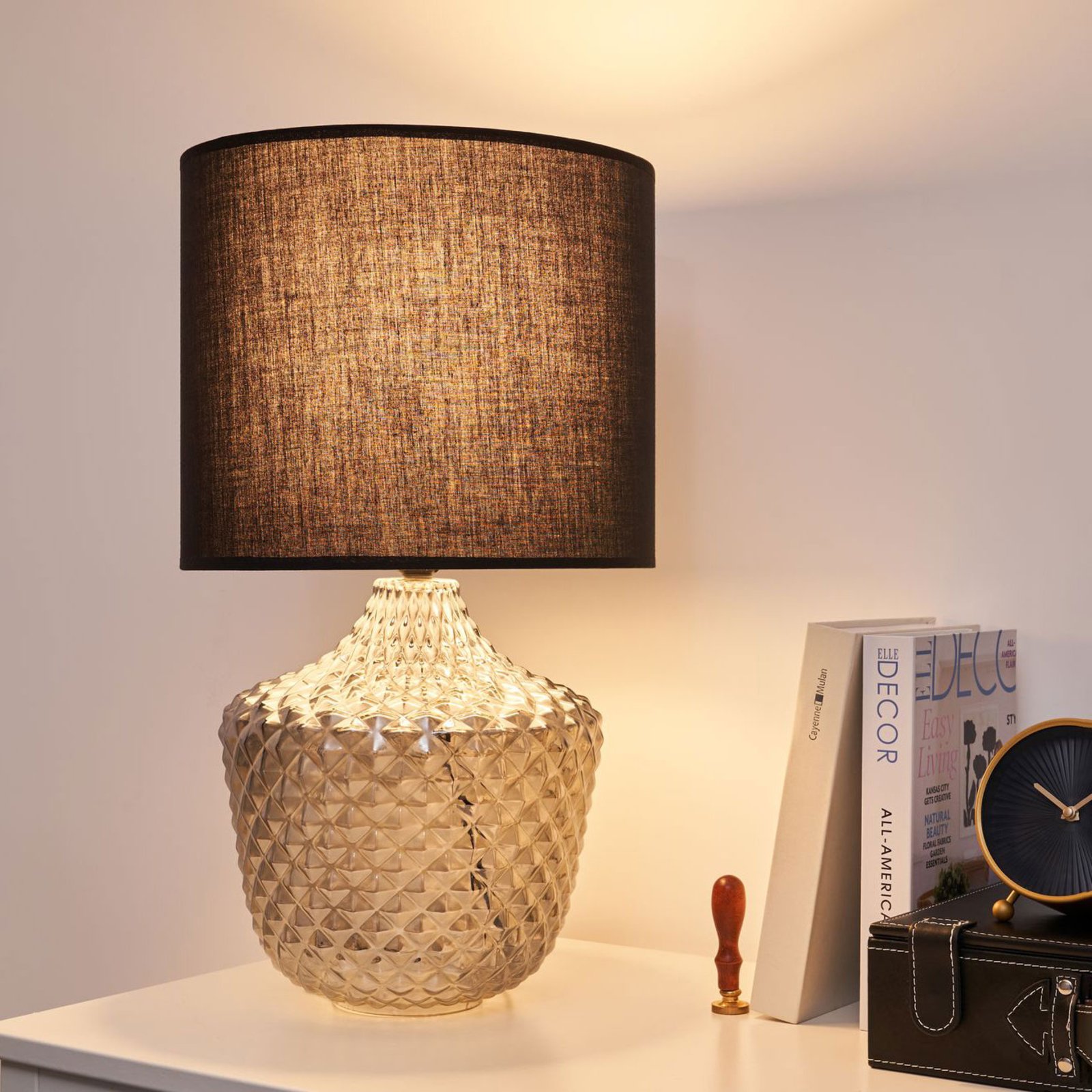 Pauleen Brilliant Jewel table lamp with glass base