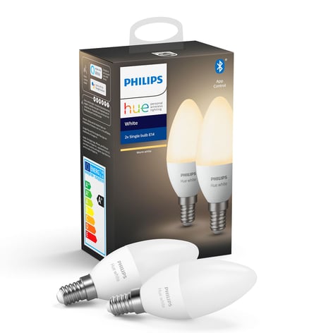 Philips Hue White 5,5W E14 LED-mignonpære 2er-sett