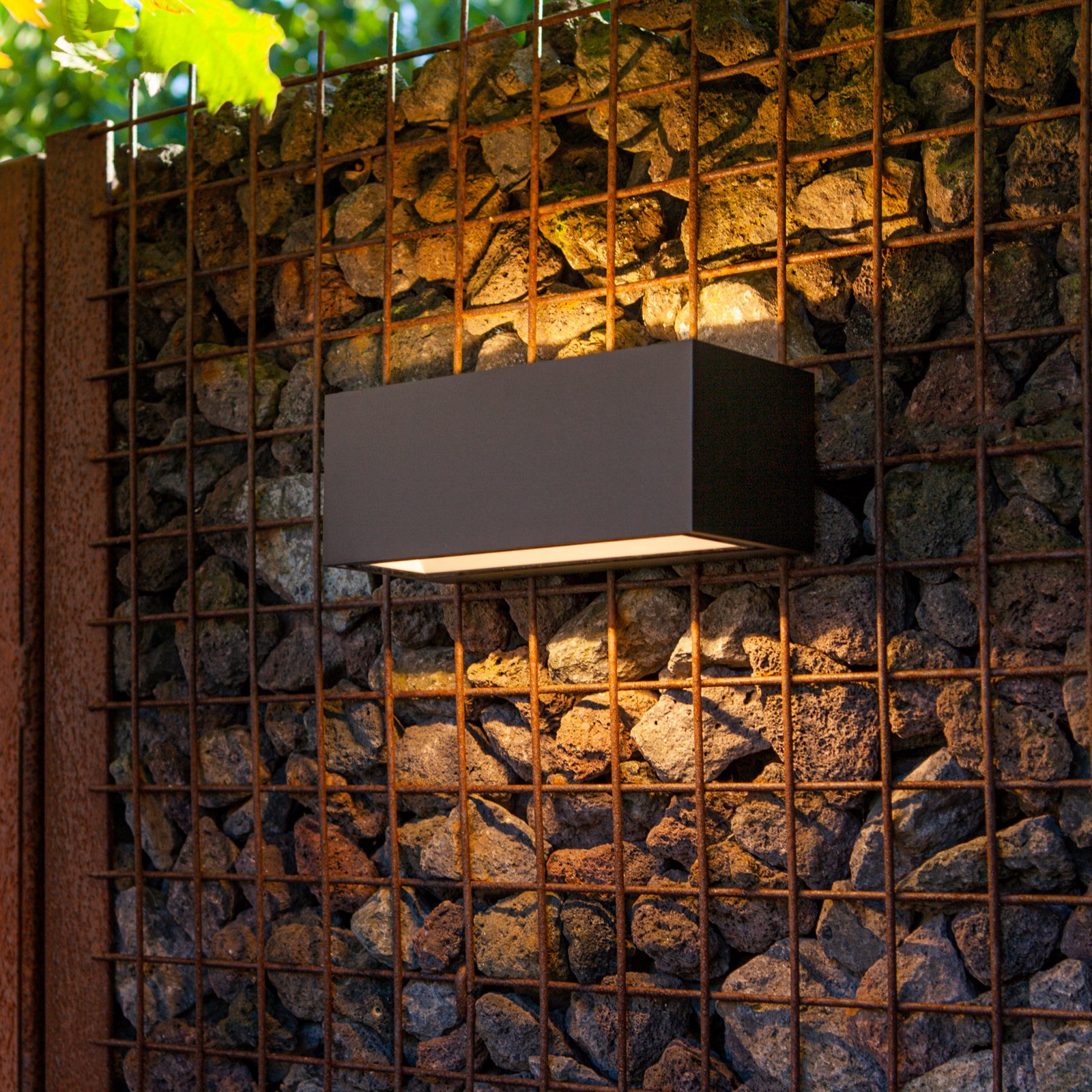 Aplique LED exterior Gemini 22cm 3.000K antracita