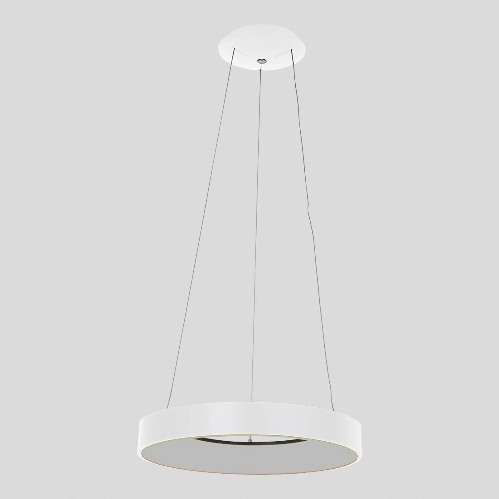 Żyrandol LED Ringlede, Ø 48 cm biały